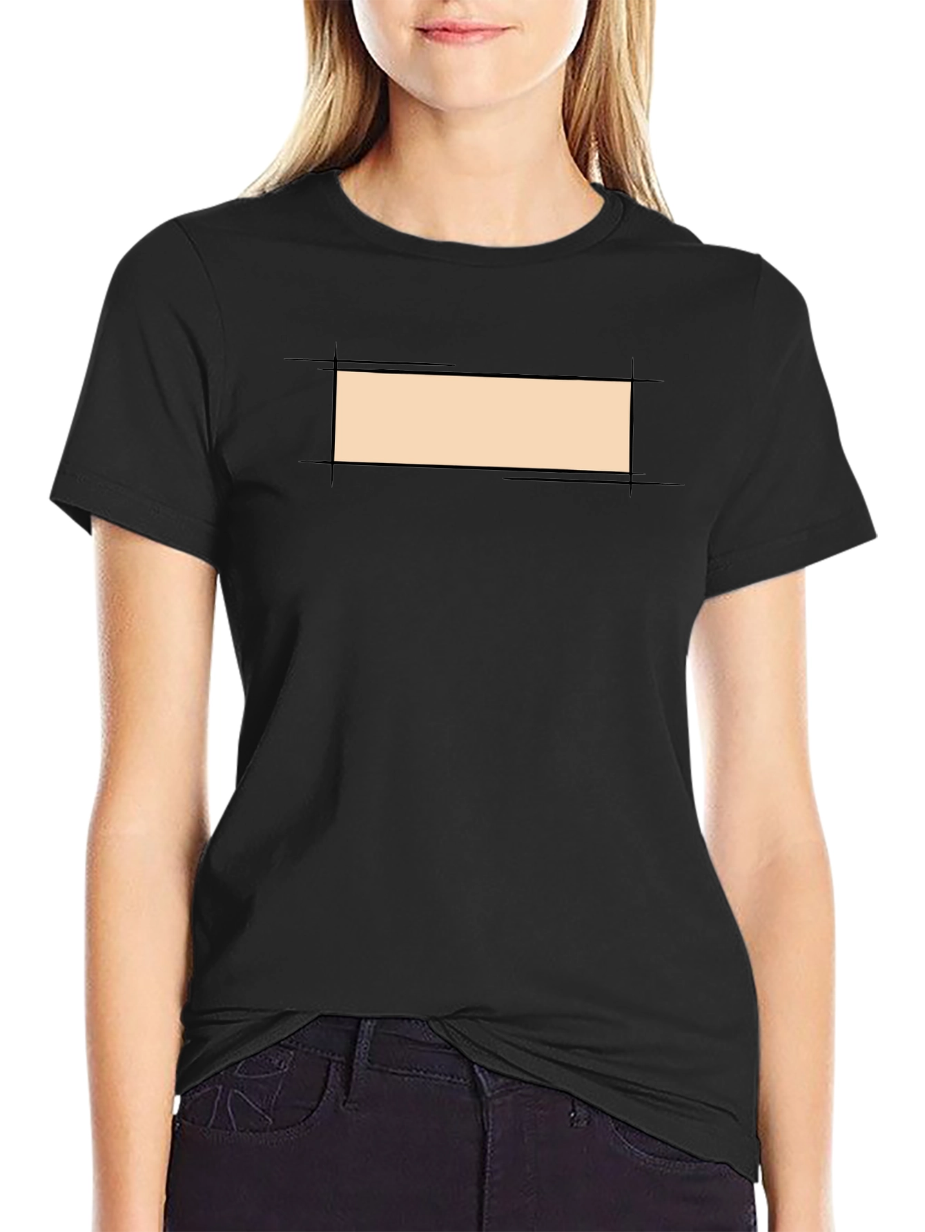 Mens Black Short Sleeve Crew Neck Tee