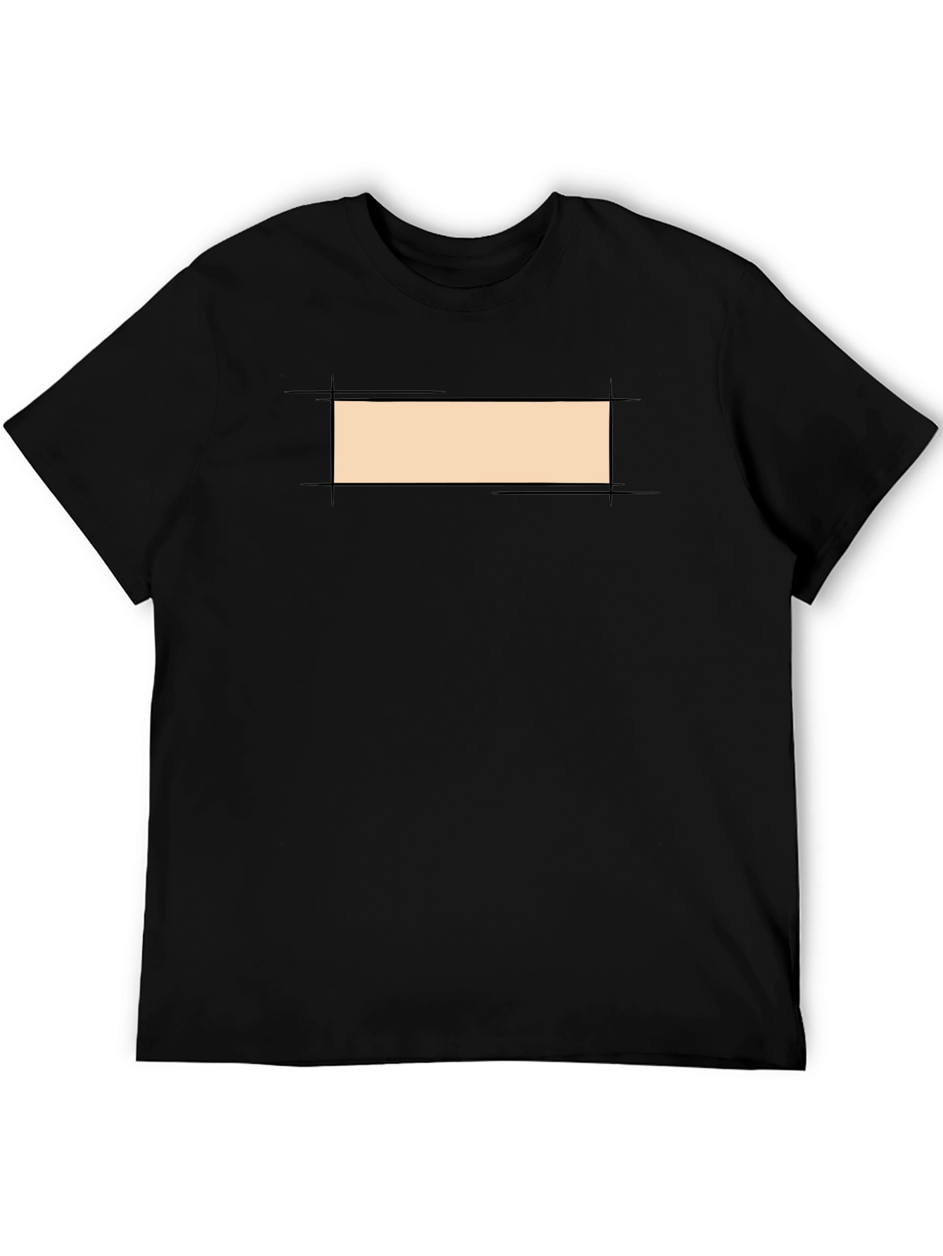 Mens Black Short Sleeve Crew Neck Tee