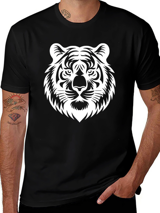Tiger Graphic Black T-Shirt Bold Animal Print