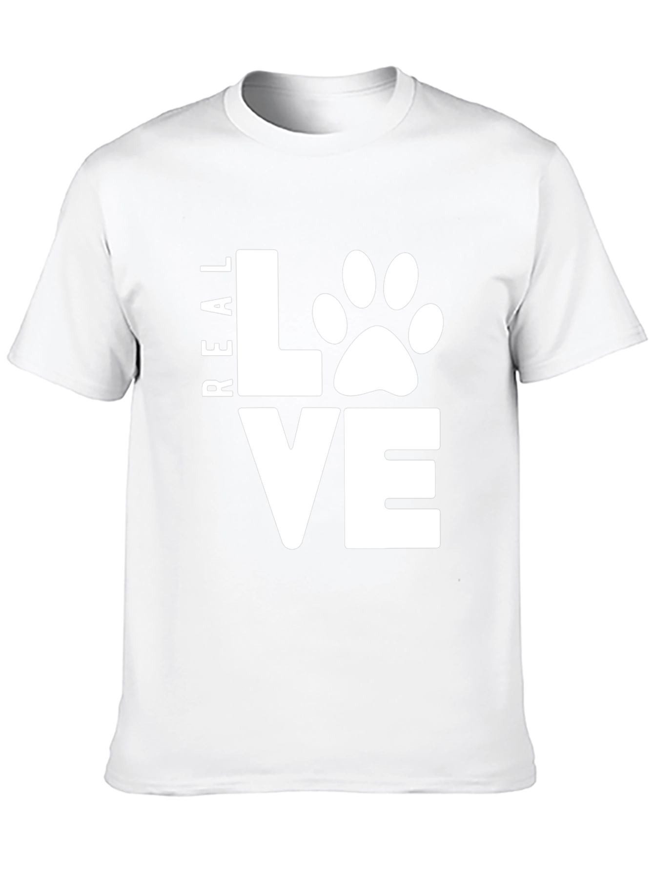 Real Love Dog Paw T-Shirt - Mens Black Tee