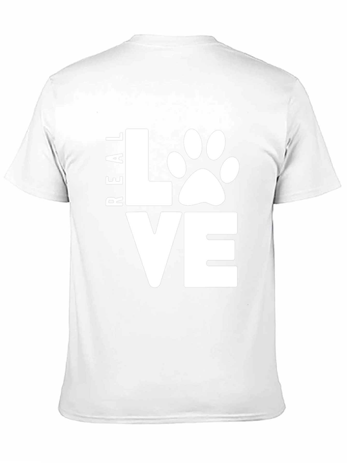 Real Love Dog Paw T-Shirt - Mens Black Tee
