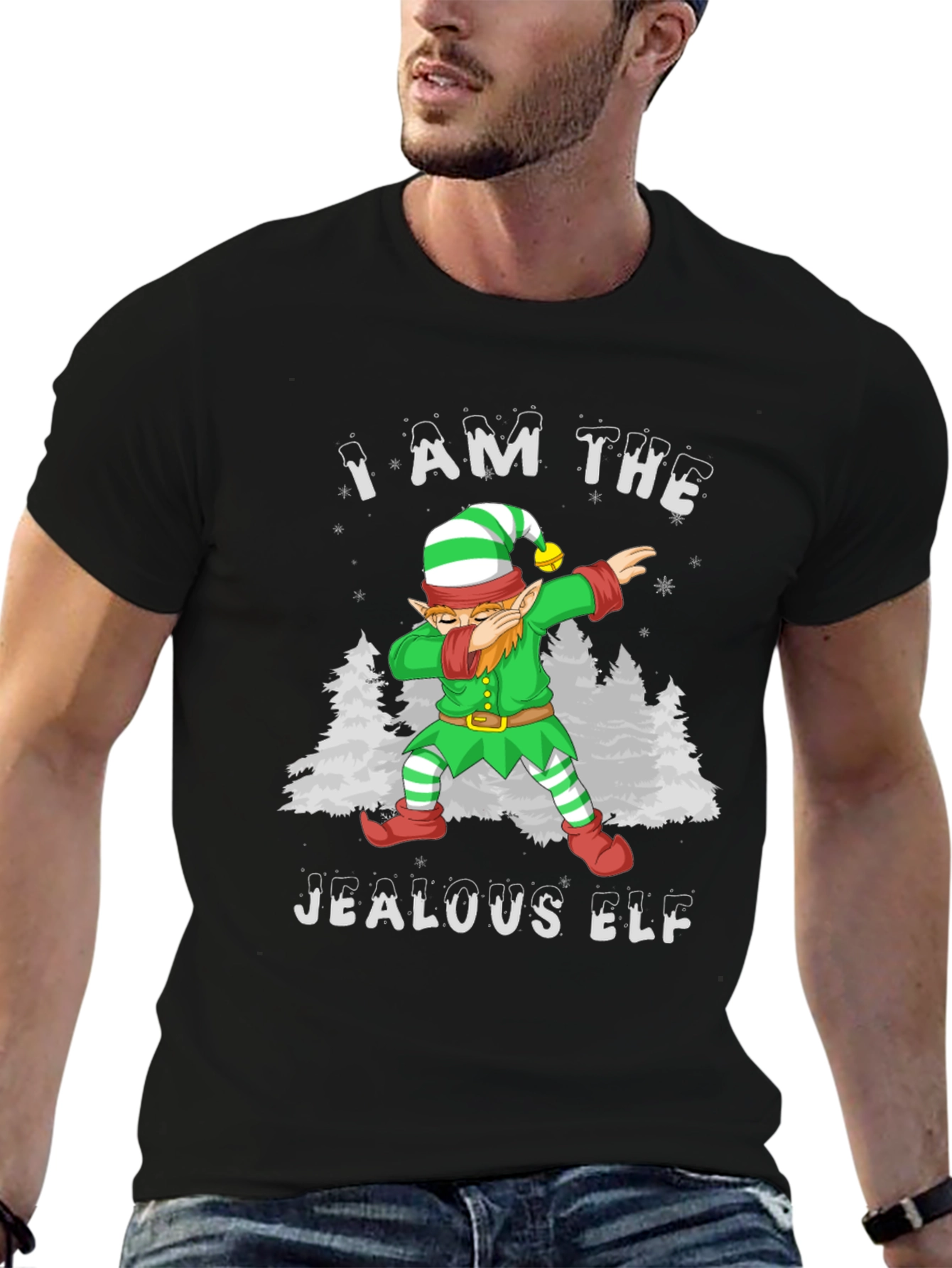 Jealous Elf Dabbing Christmas T-Shirt