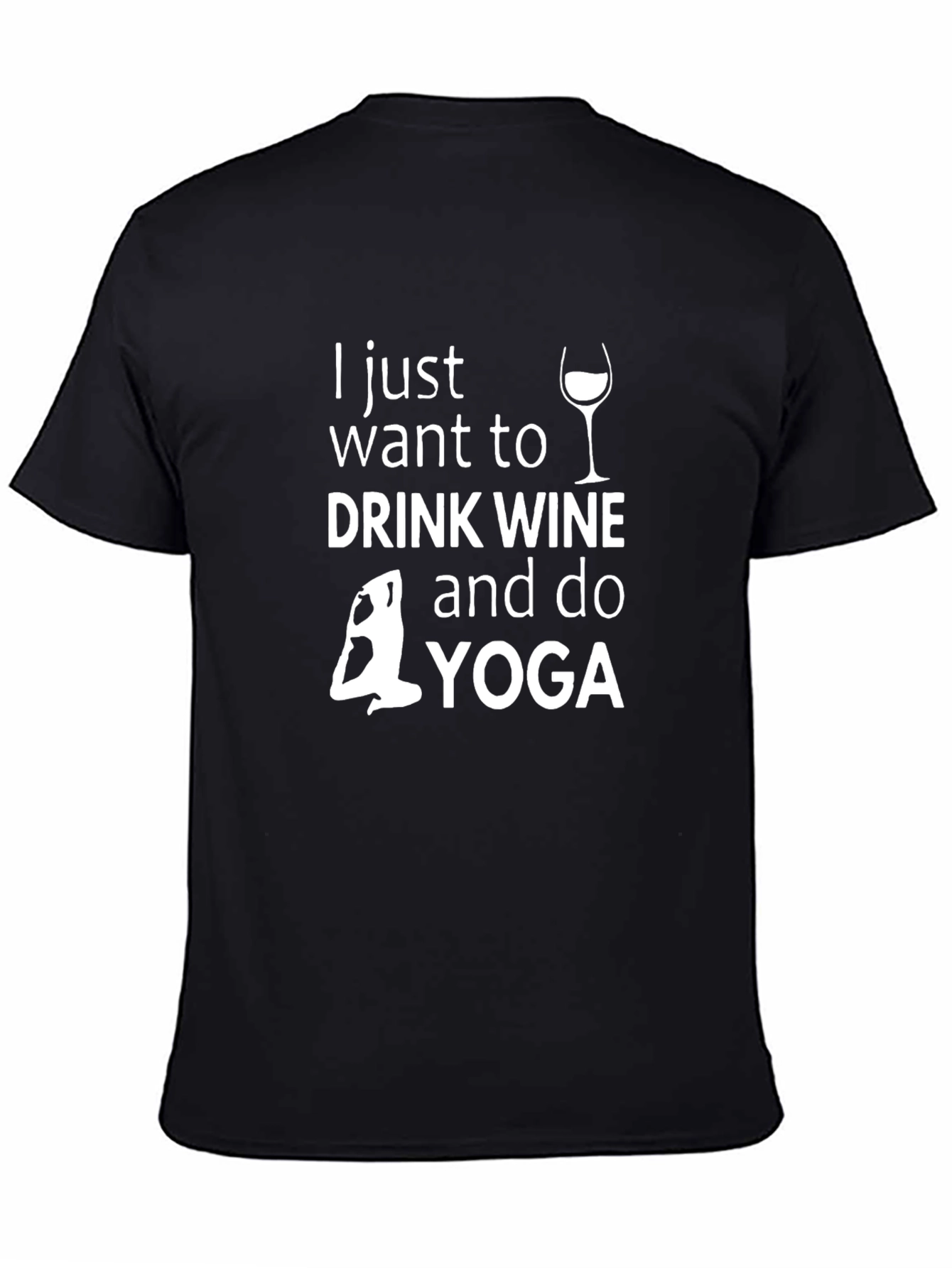 Drink Wine Do Yoga Graphic Tee - Relaxed Fit