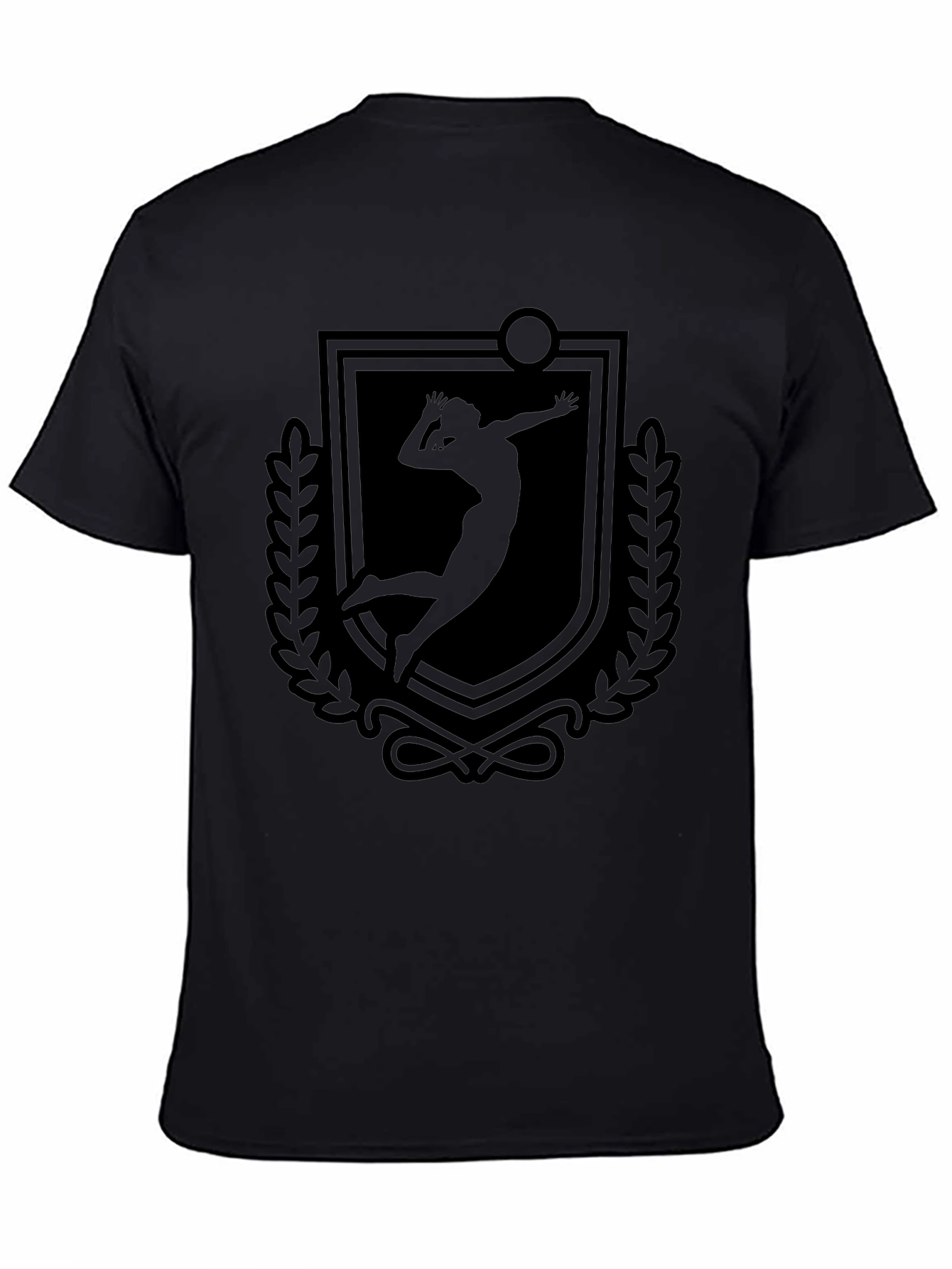 Volleyball Graphic Tee - Sporty Black T-Shirt