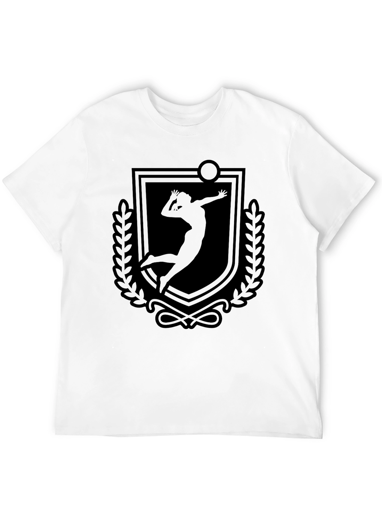 Volleyball Graphic Tee - Sporty Black T-Shirt