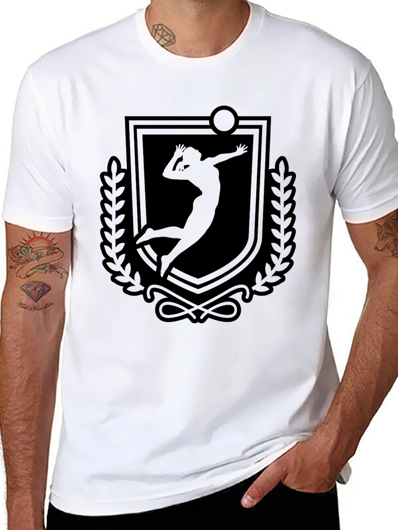 Volleyball Graphic Tee - Sporty Black T-Shirt