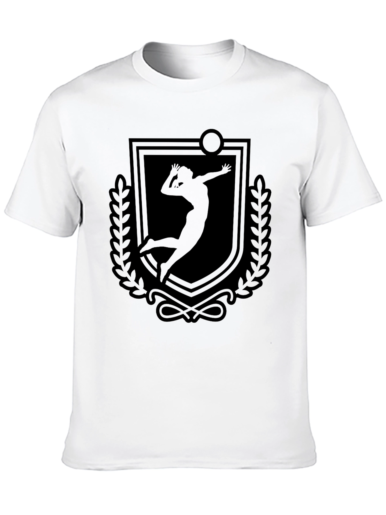 Volleyball Graphic Tee - Sporty Black T-Shirt