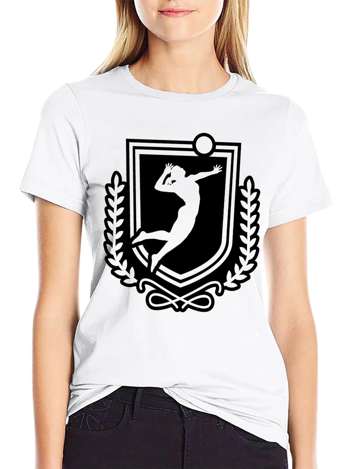Volleyball Graphic Tee - Sporty Black T-Shirt