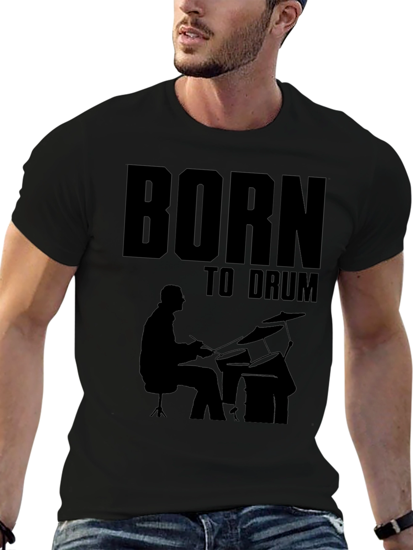 Born to Drum Black T-Shirt