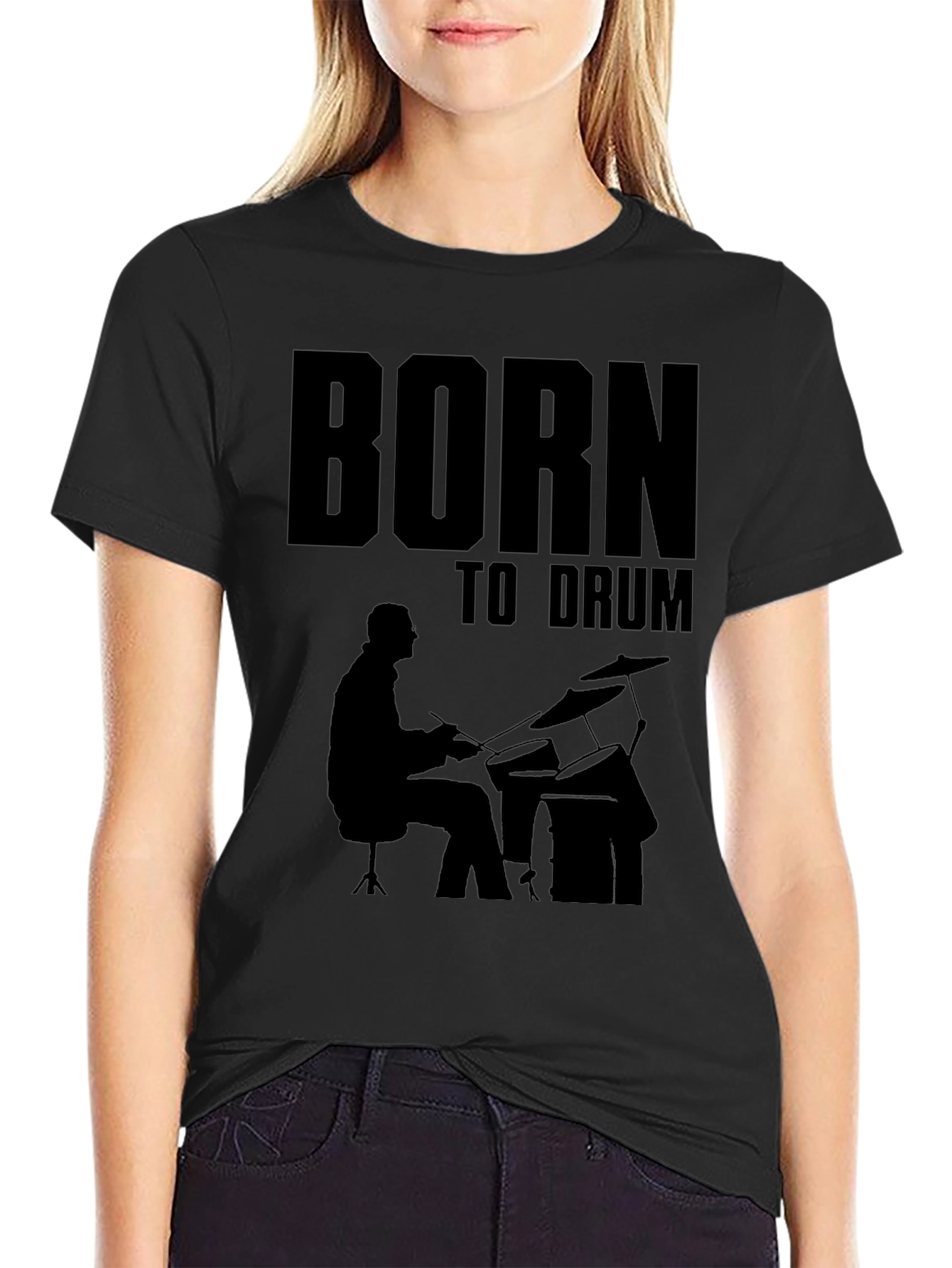 Born to Drum Black T-Shirt