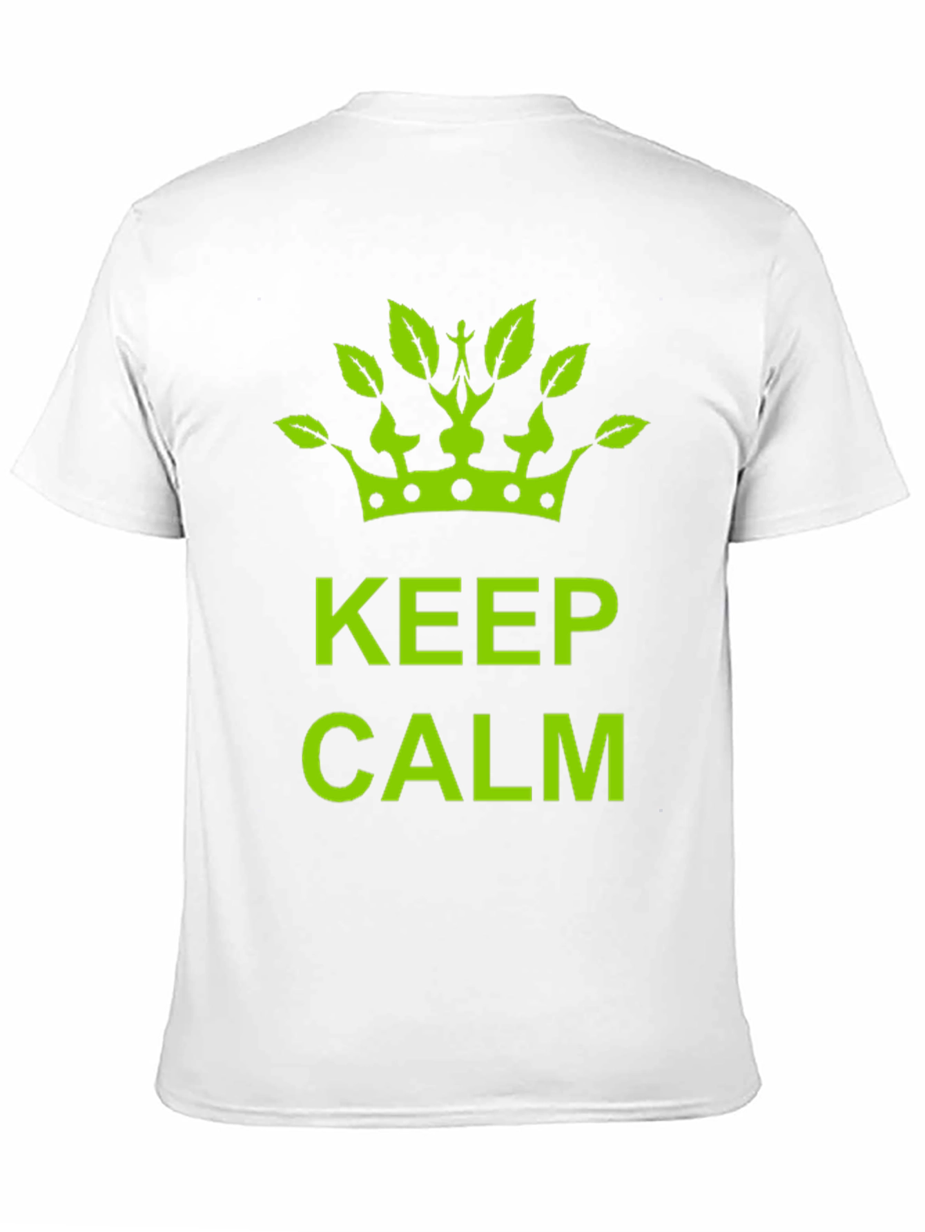 Keep Calm Green Crown Black T-Shirt