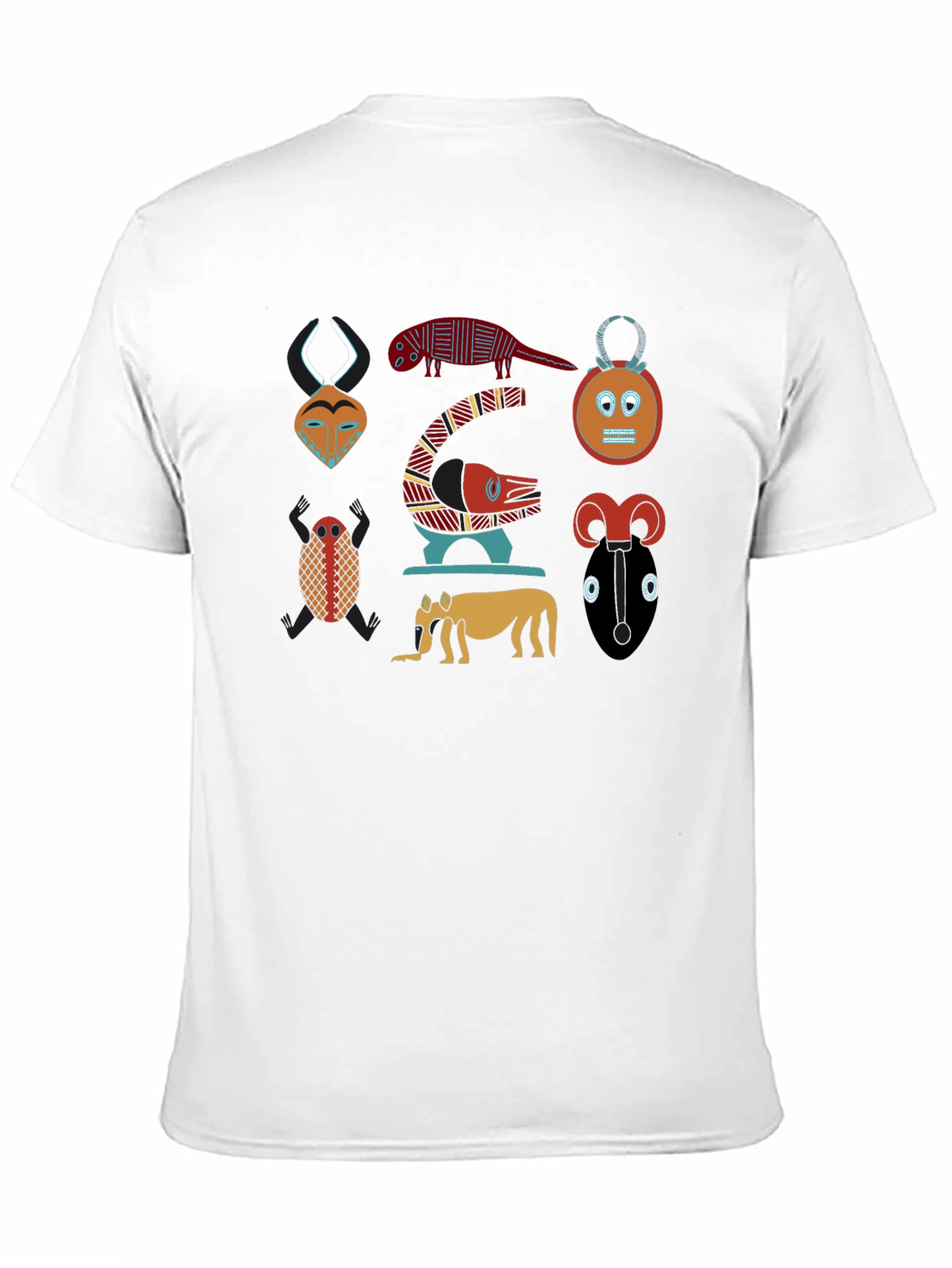Tribal Art Print Black T-Shirt