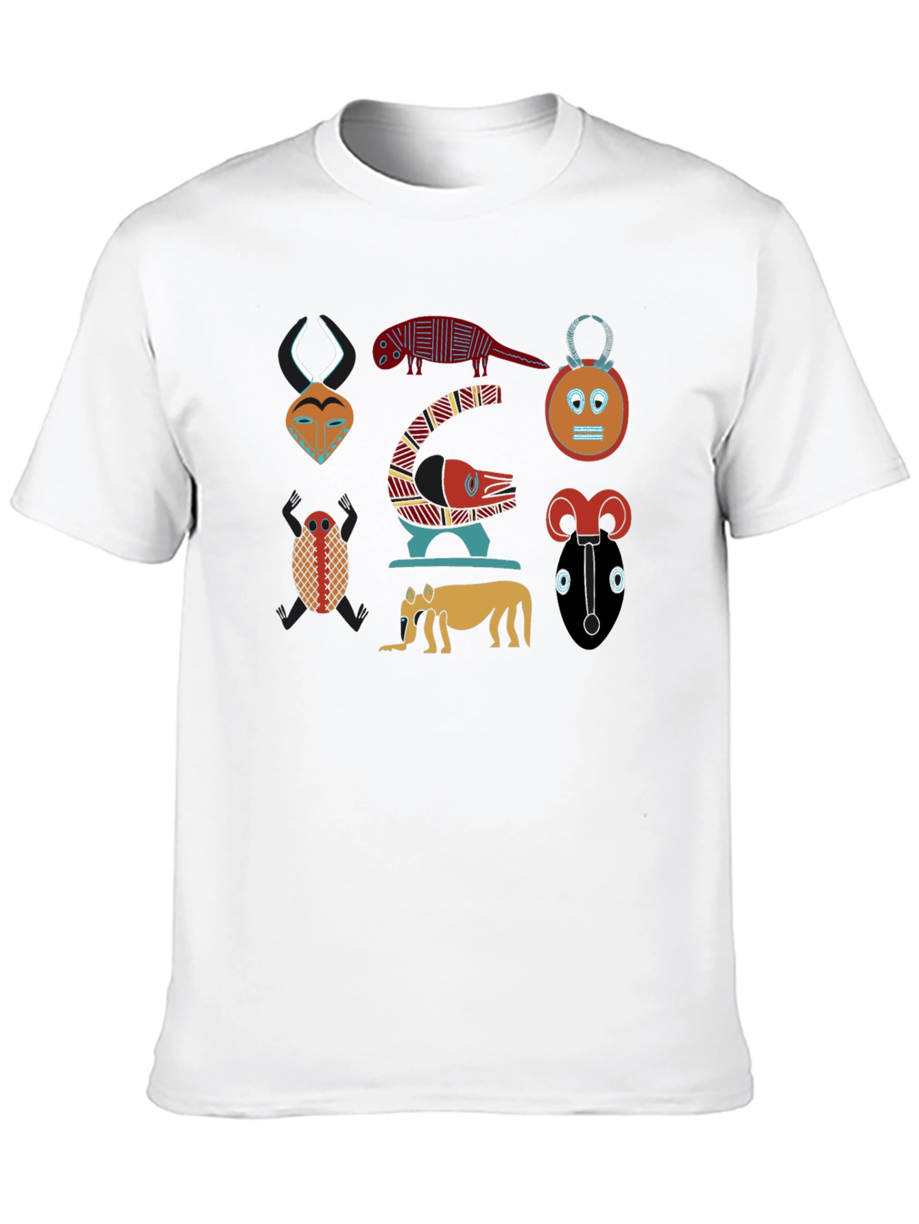 Tribal Art Print Black T-Shirt