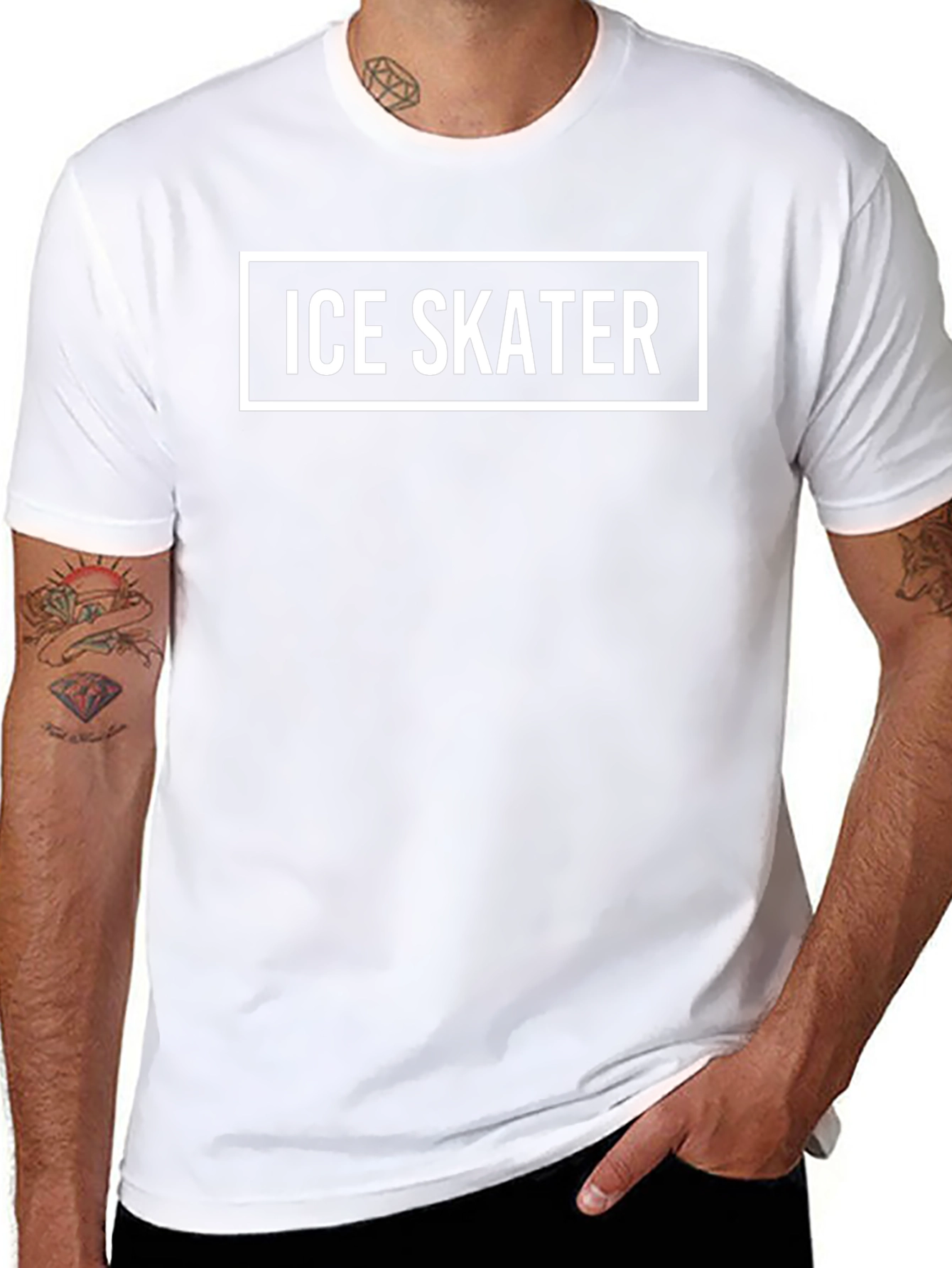 Ice Skater Graphic Tee - Black Cotton T-Shirt