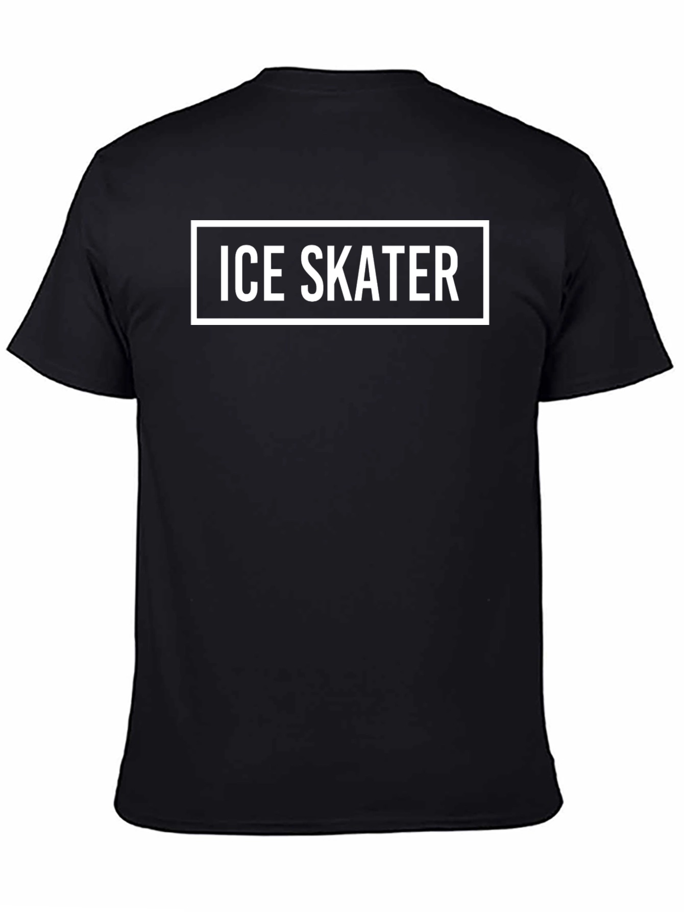 Ice Skater Graphic Tee - Black Cotton T-Shirt