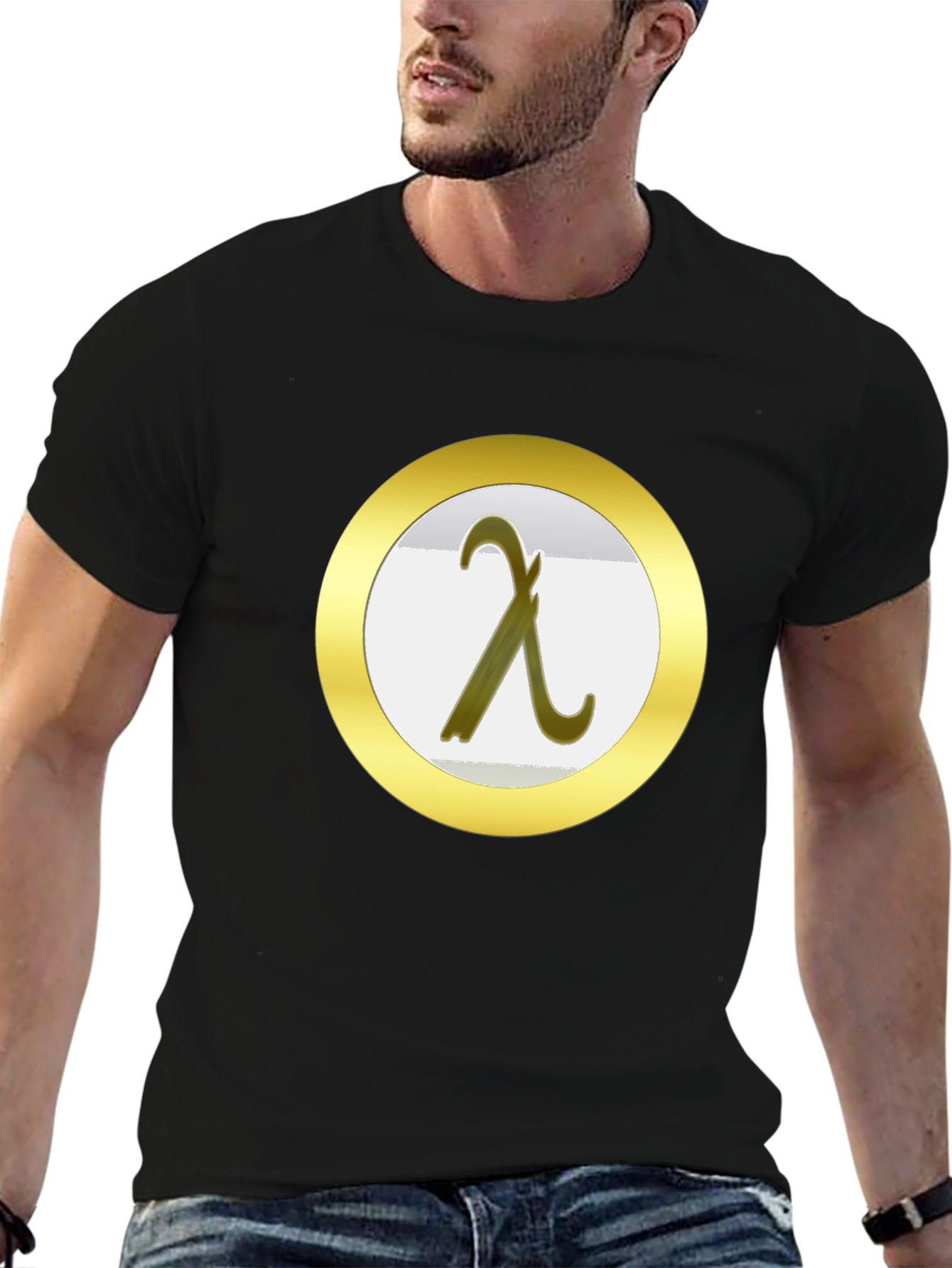Lambda T-Shirt - Black - Greek Letter