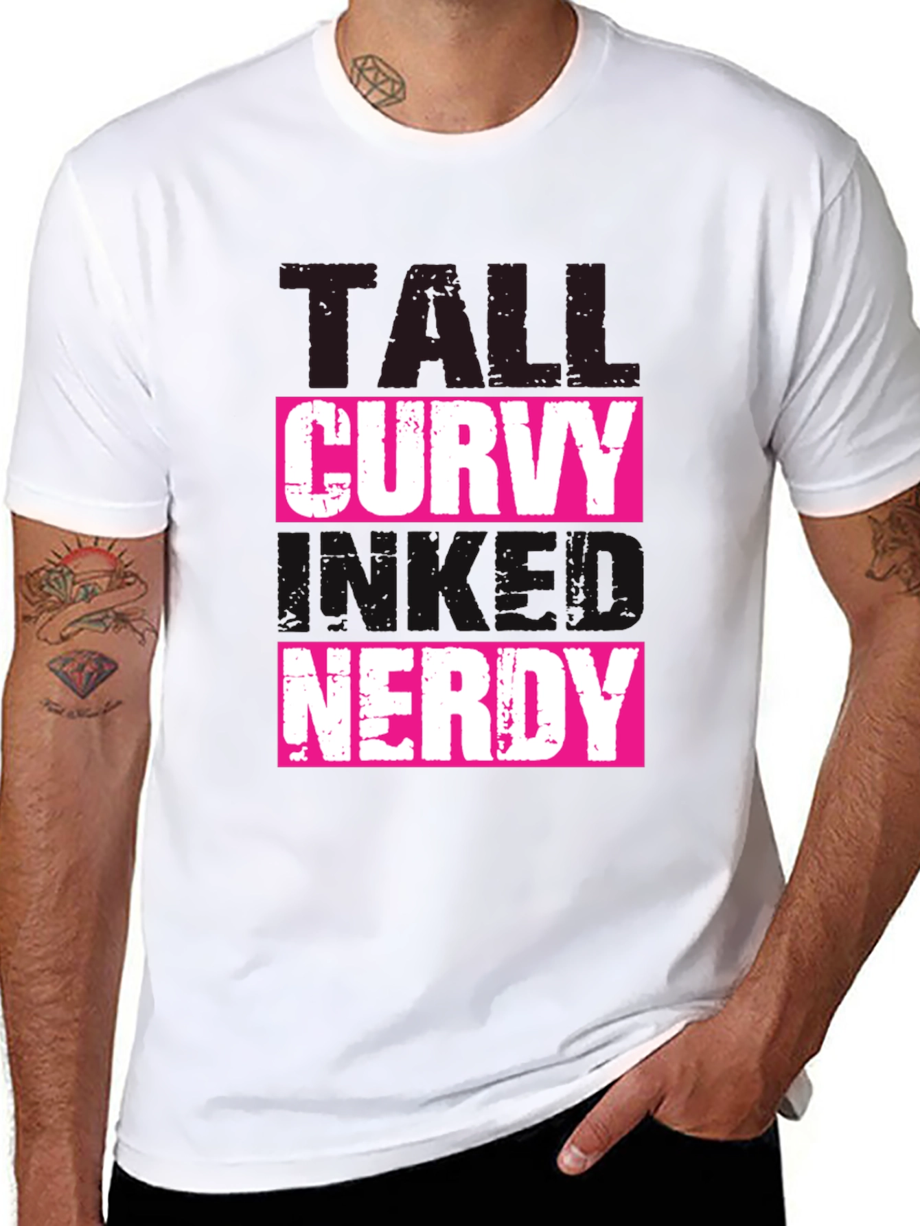 Tall Curvy and Nerdy T-Shirt - Black