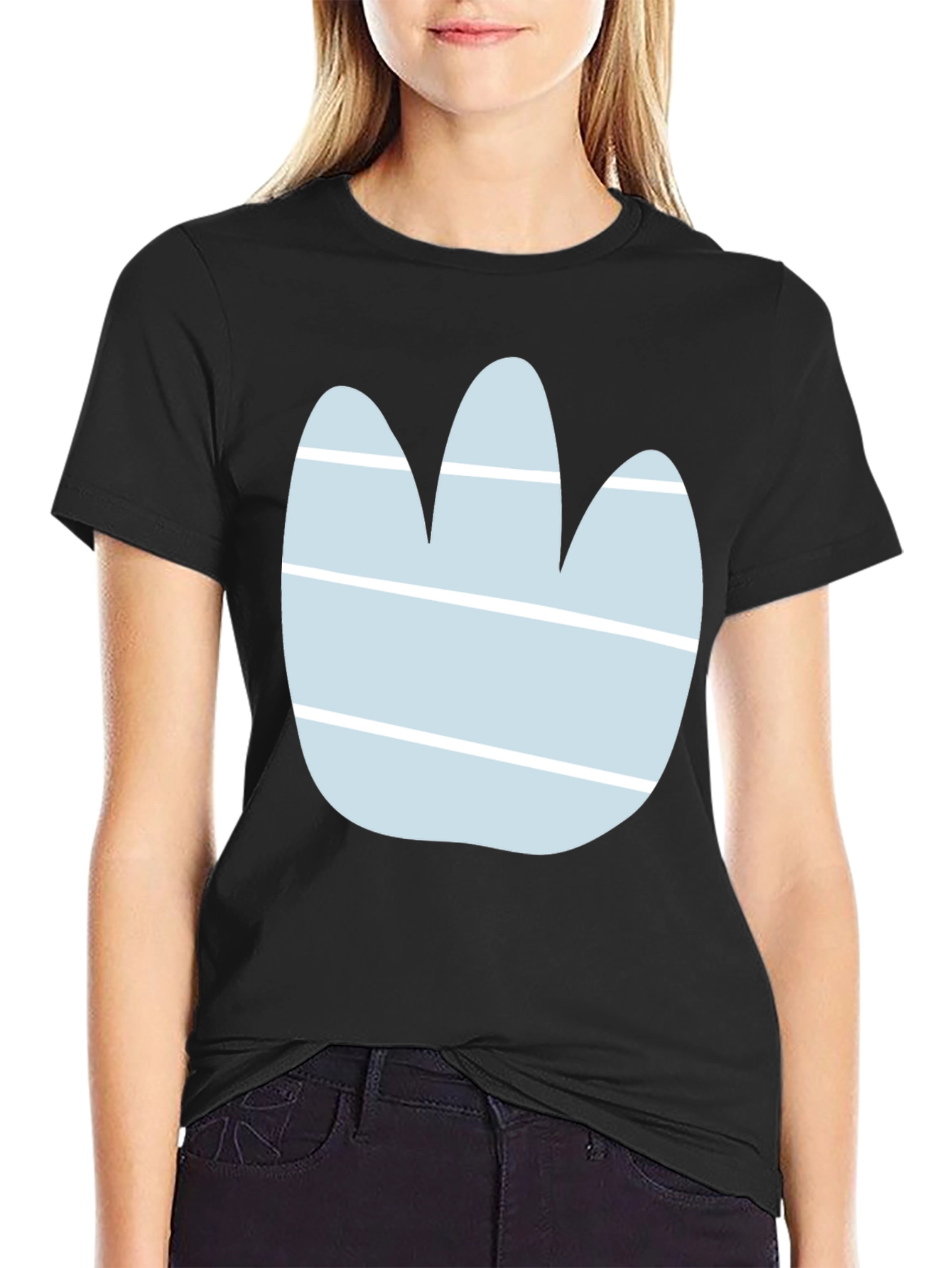 Abstract Paw Print Graphic Tee - Casual Style