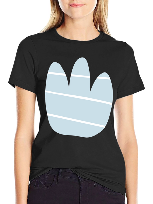 Abstract Paw Print Graphic Tee - Casual Style