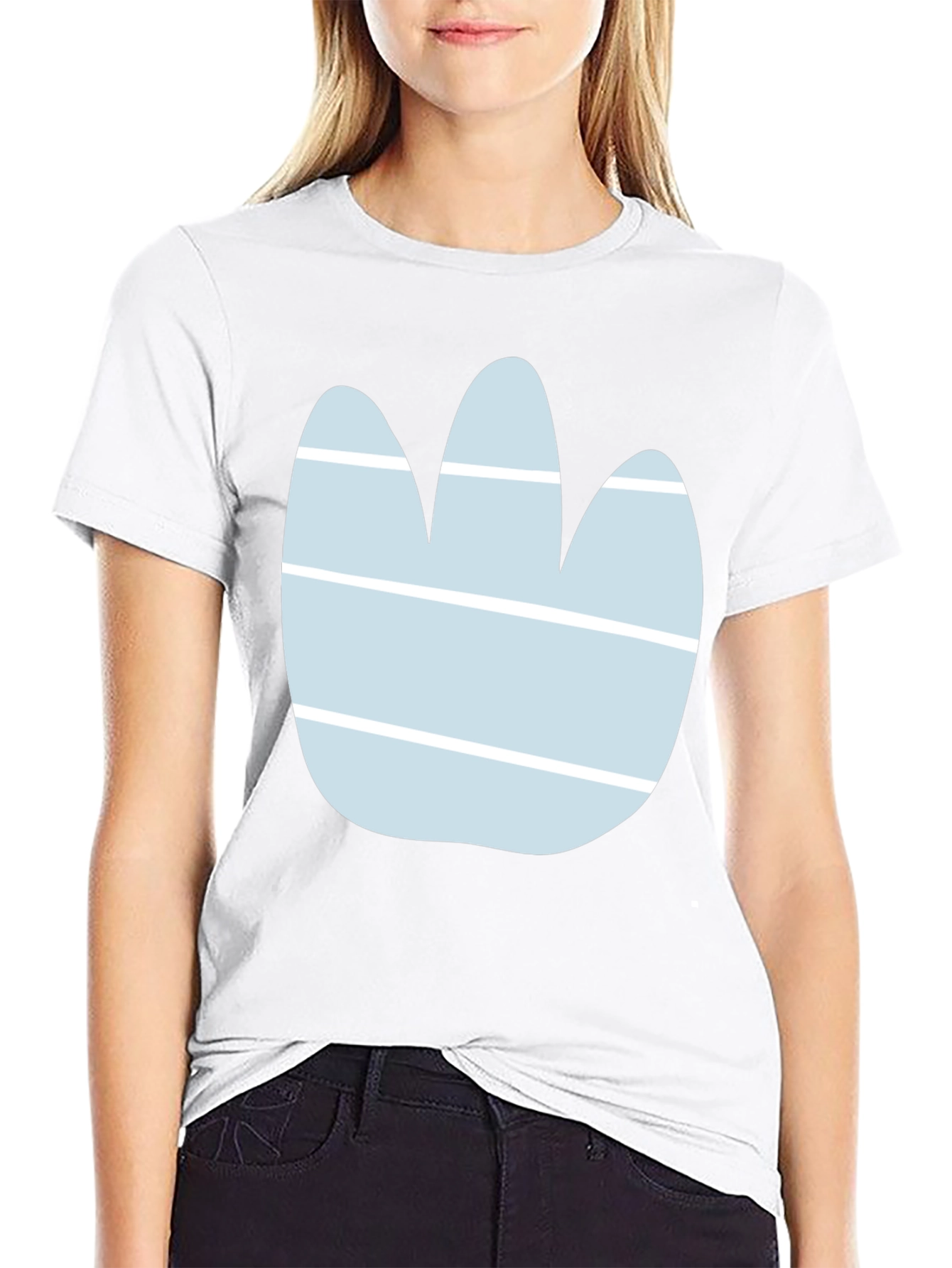 Abstract Paw Print Graphic Tee - Casual Style