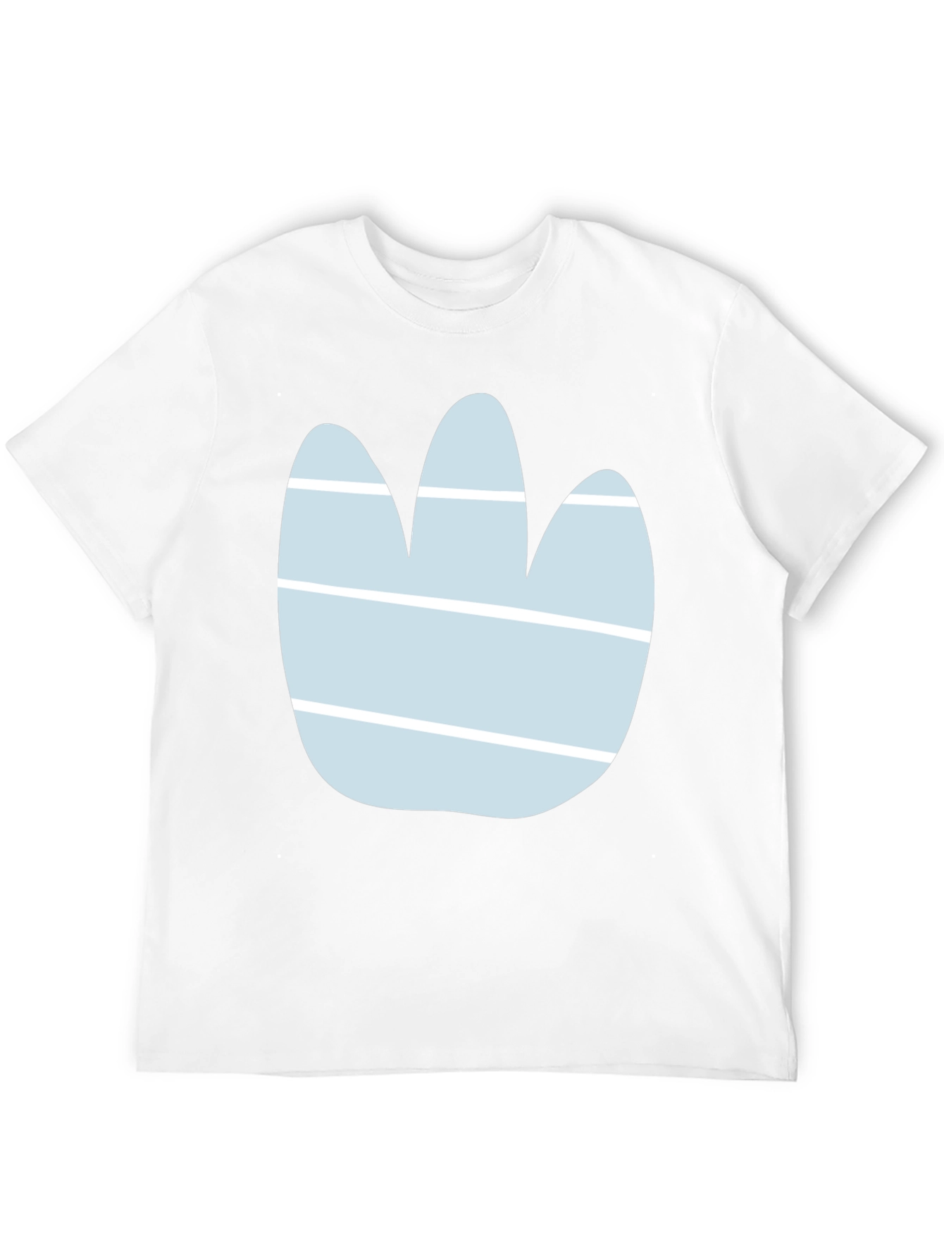 Abstract Paw Print Graphic Tee - Casual Style