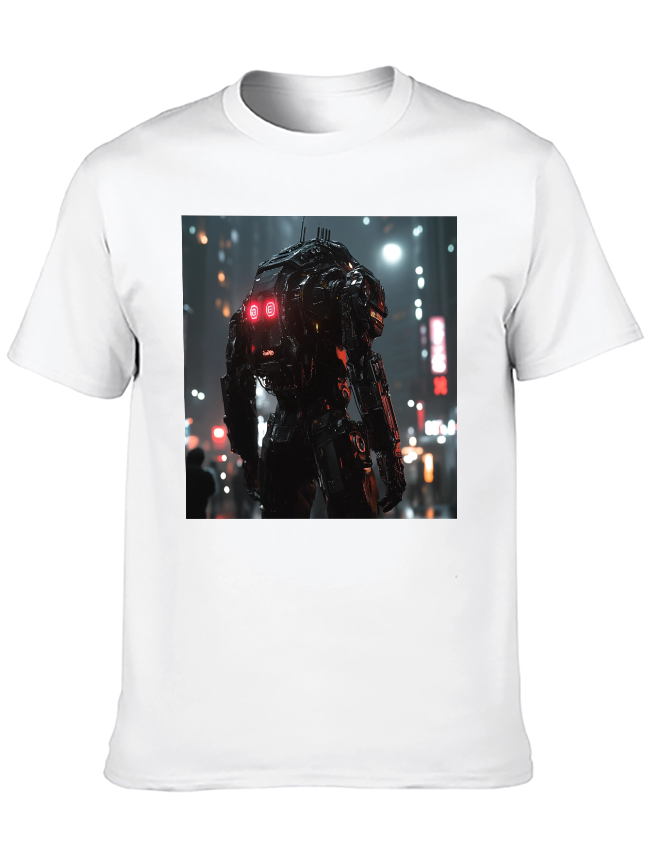 Sci-Fi Robot Cityscape Graphic Tee