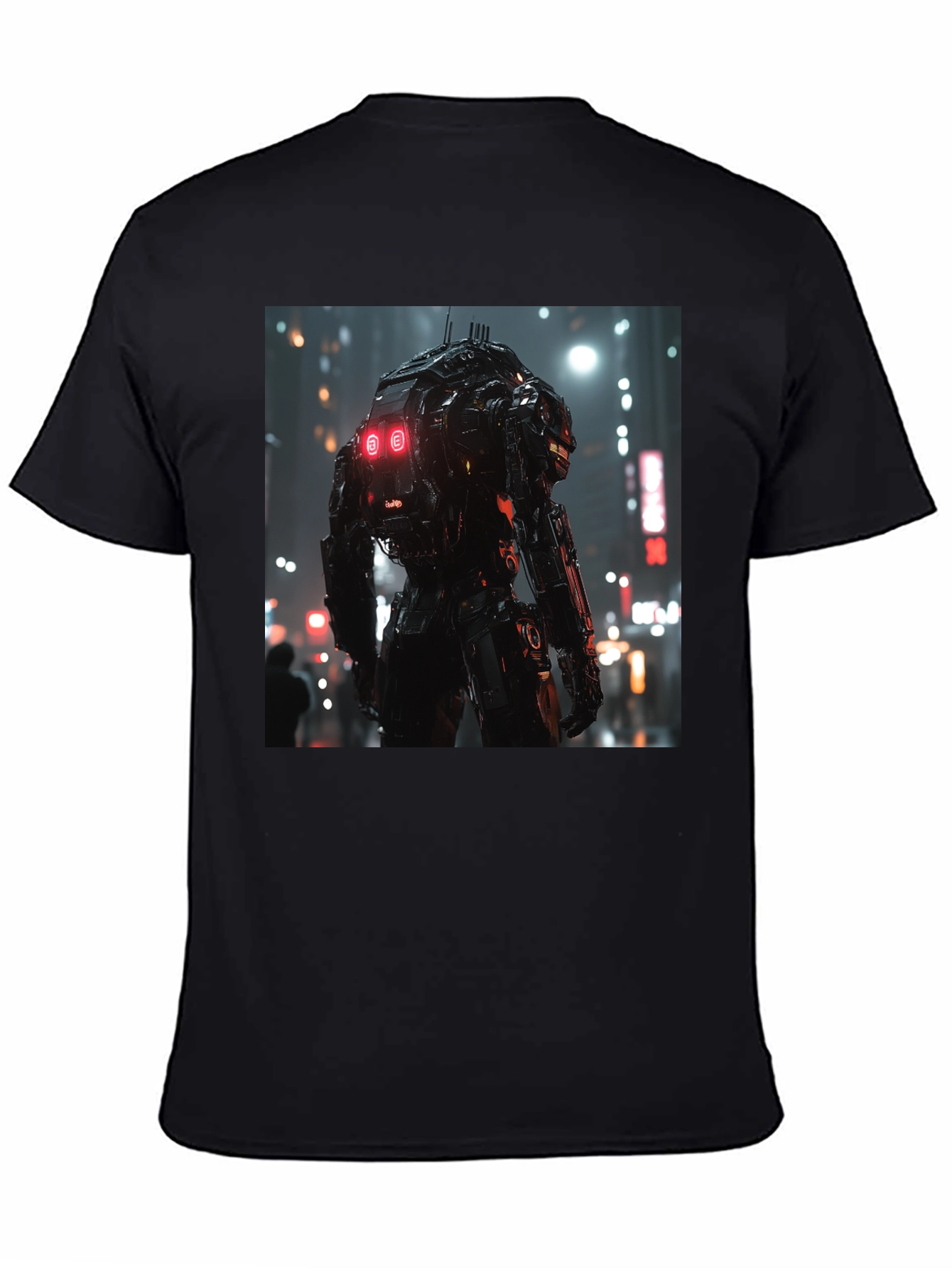 Sci-Fi Robot Cityscape Graphic Tee