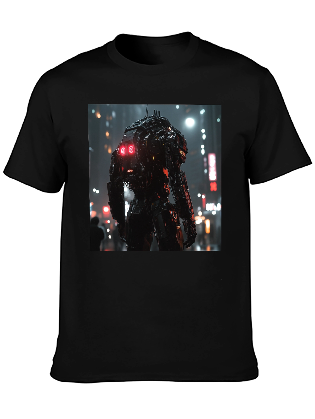 Sci-Fi Robot Cityscape Graphic Tee