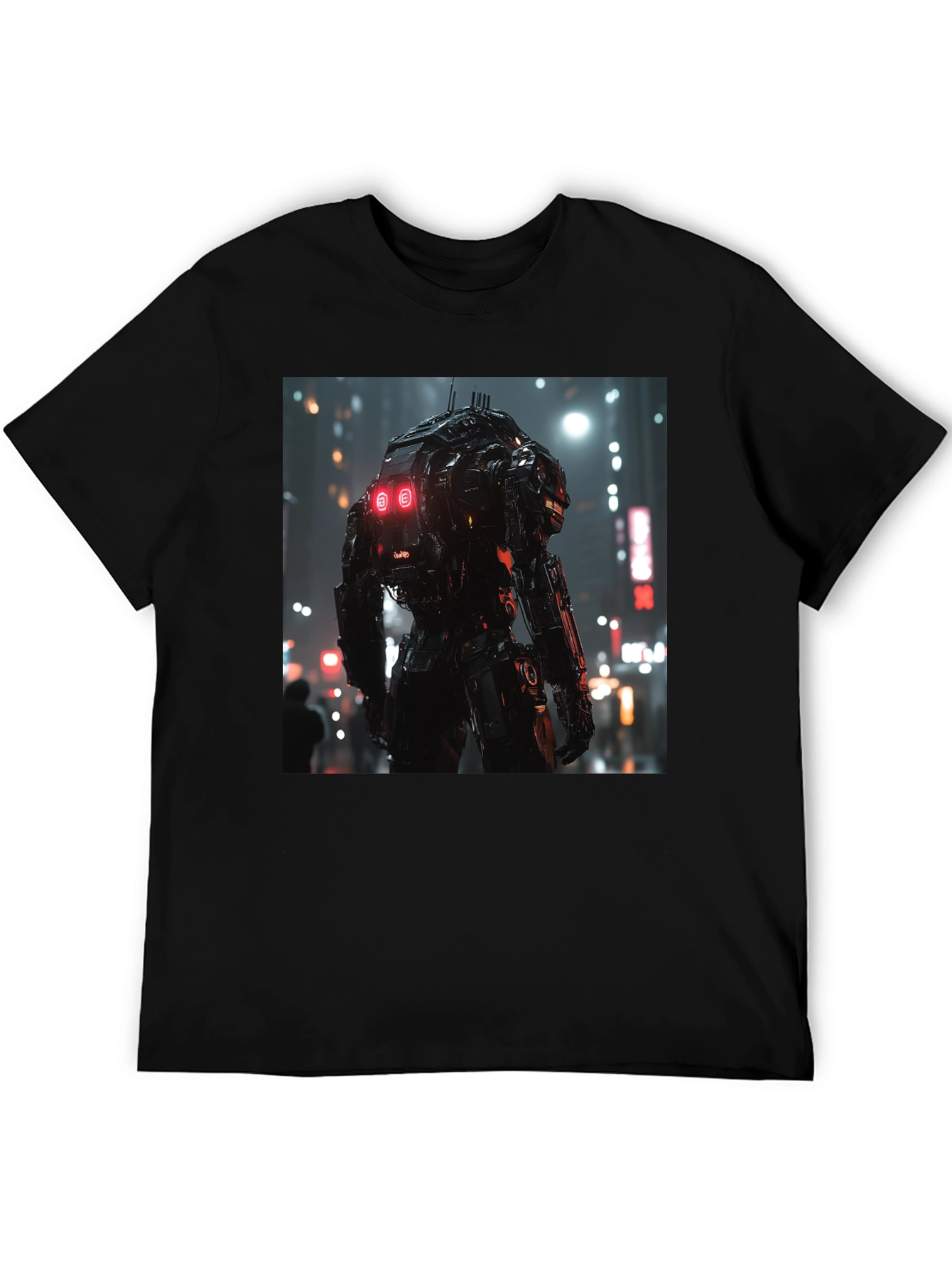 Sci-Fi Robot Cityscape Graphic Tee