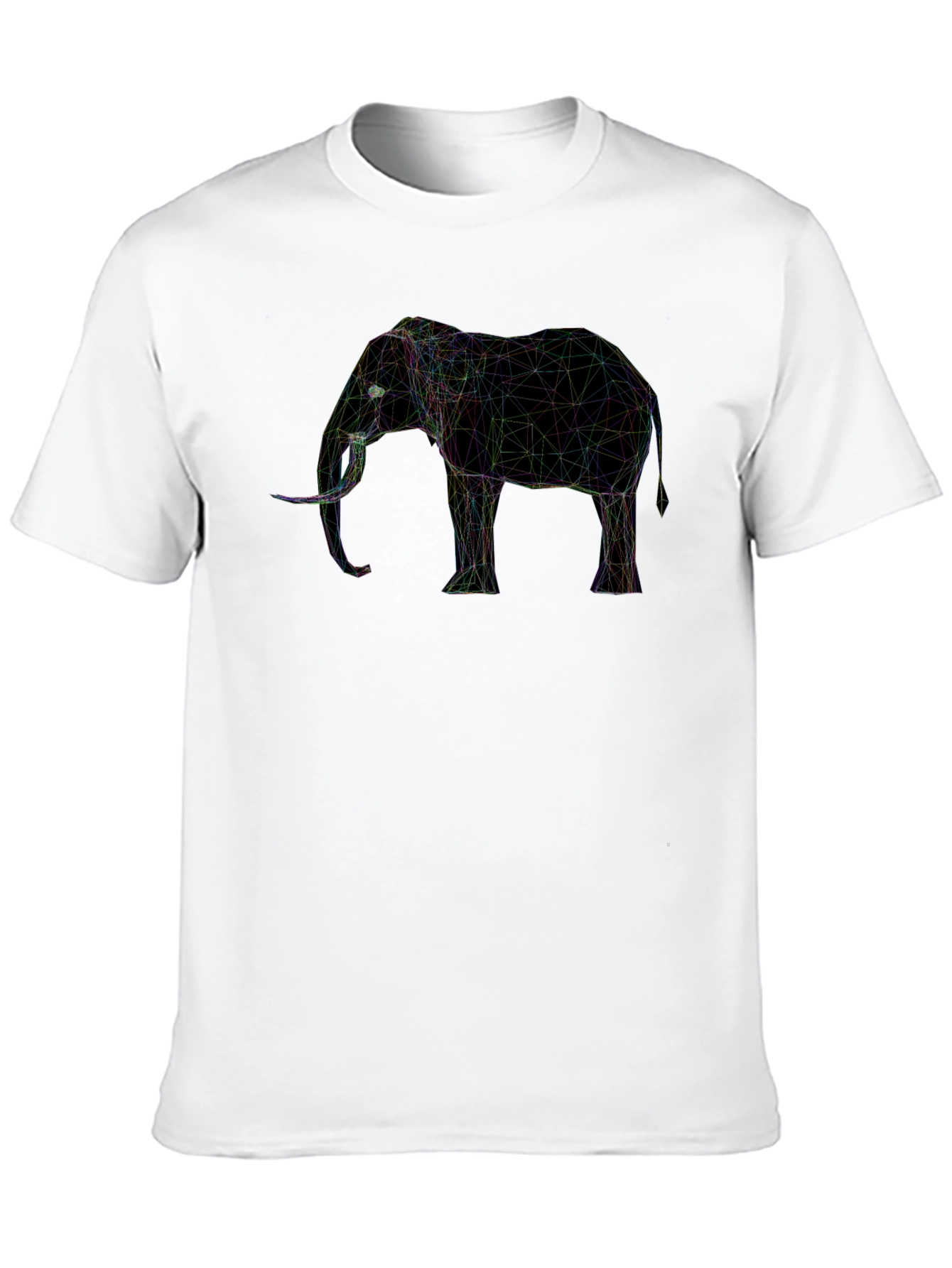 Geometric Elephant Graphic Print T-Shirt