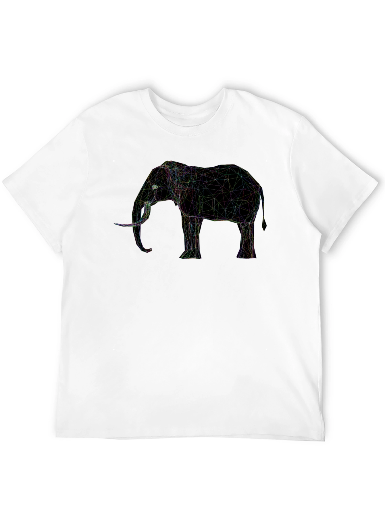 Geometric Elephant Graphic Print T-Shirt