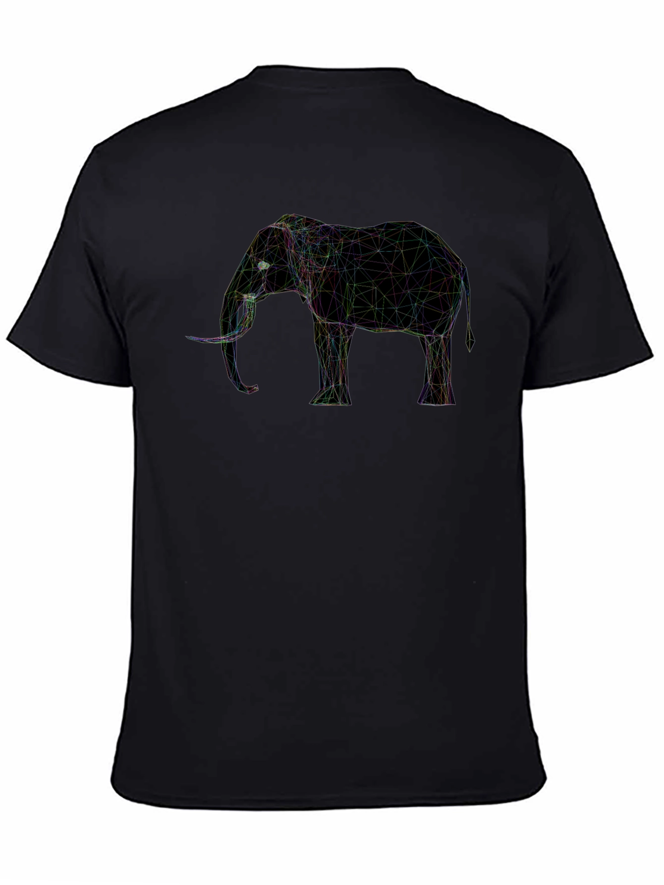 Geometric Elephant Graphic Print T-Shirt