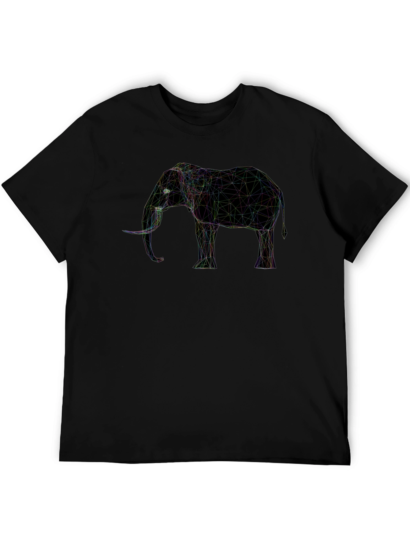 Geometric Elephant Graphic Print T-Shirt