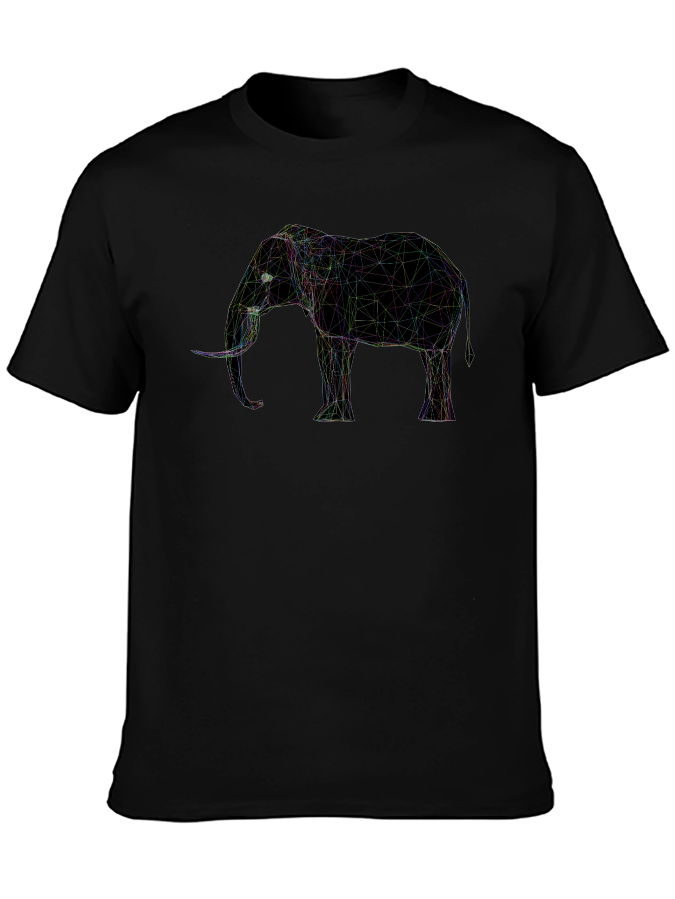 Geometric Elephant Graphic Print T-Shirt