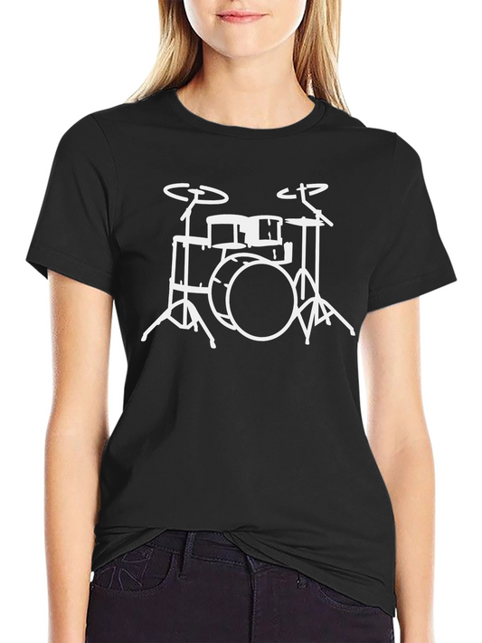 Drum Set Graphic T-Shirt - Musician Tee
