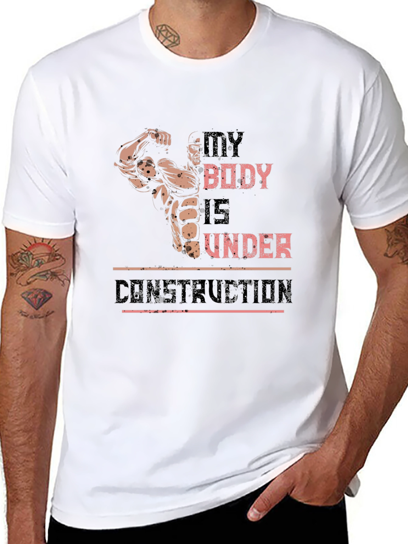My Body Is Under Construction Graphic T-Shirt