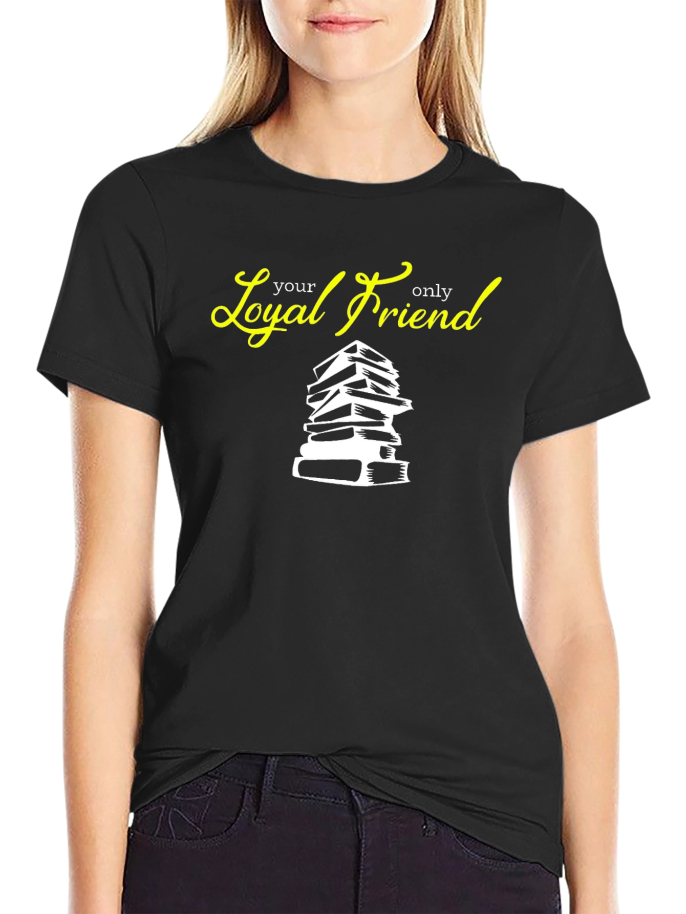 Loyal Friend Books Graphic Tee - Black Cotton T-Shirt
