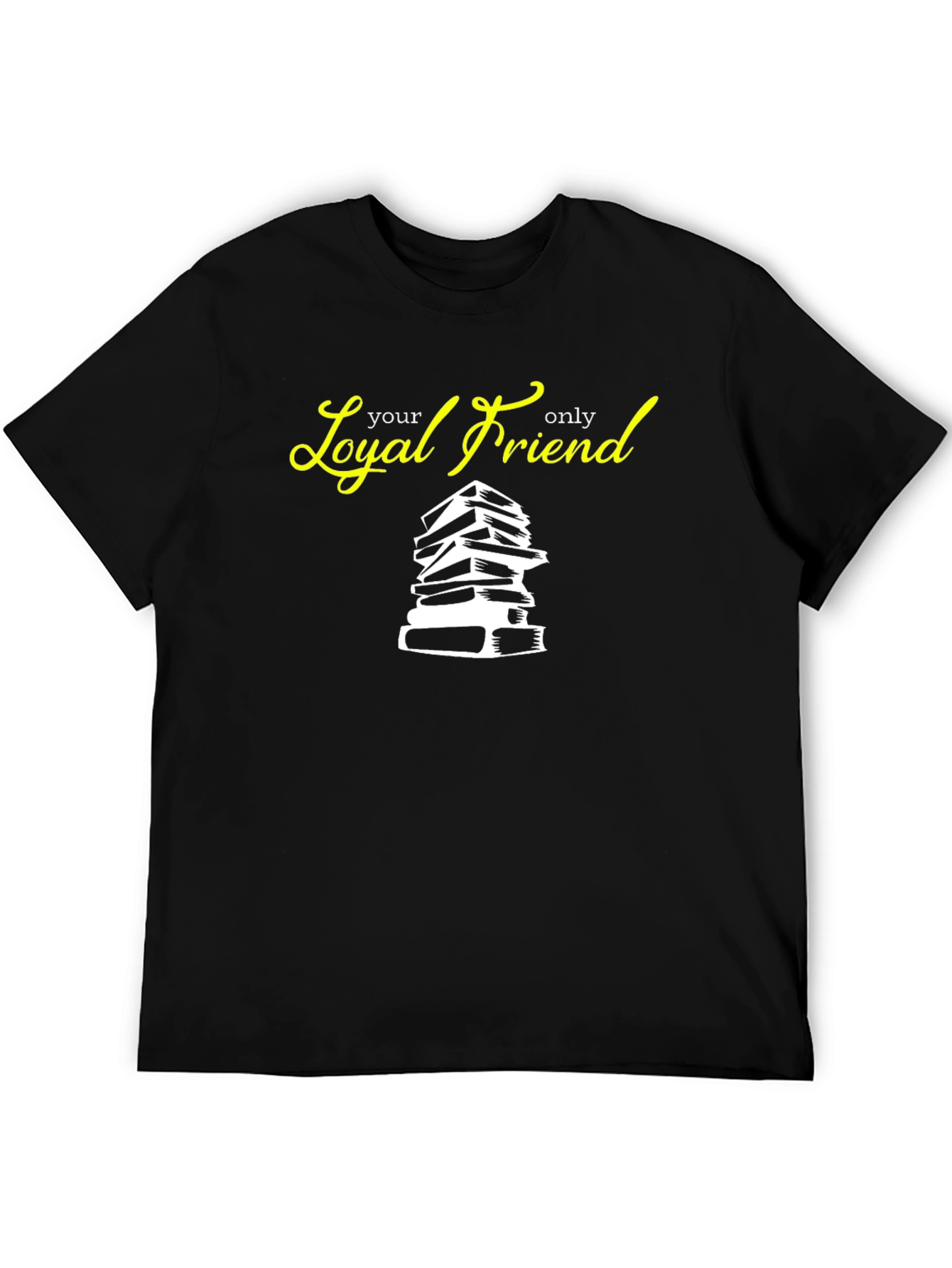 Loyal Friend Books Graphic Tee - Black Cotton T-Shirt
