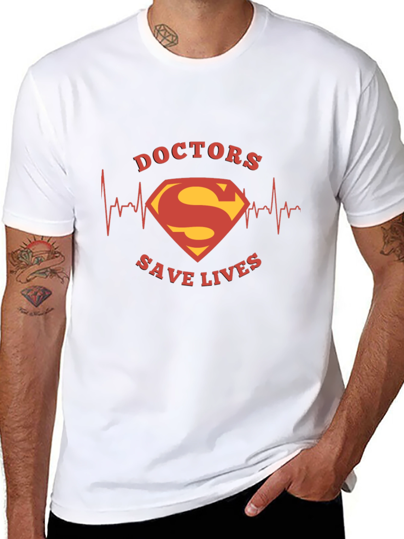 Doctors Save Lives T-Shirt Superman Logo