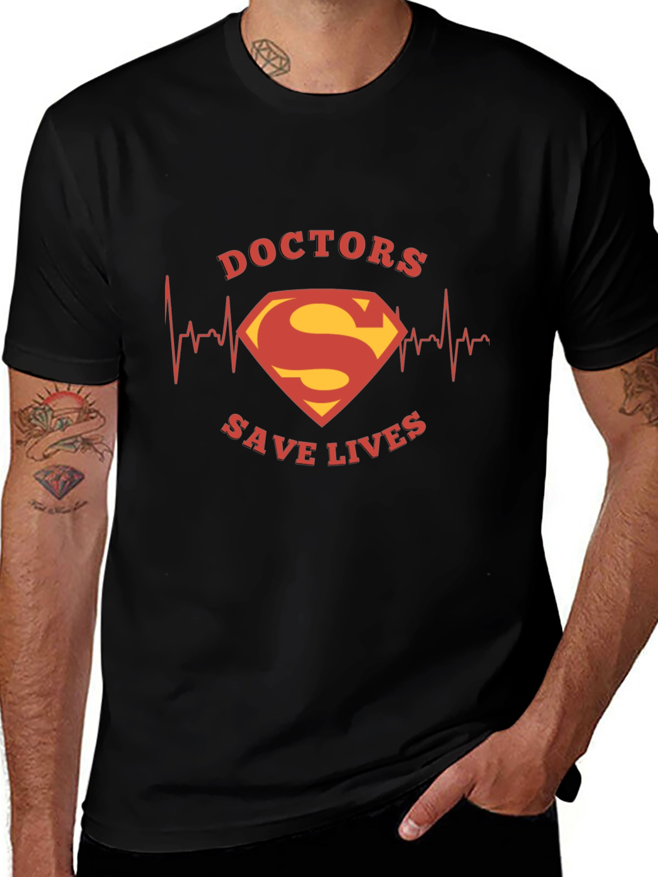 Doctors Save Lives T-Shirt Superman Logo