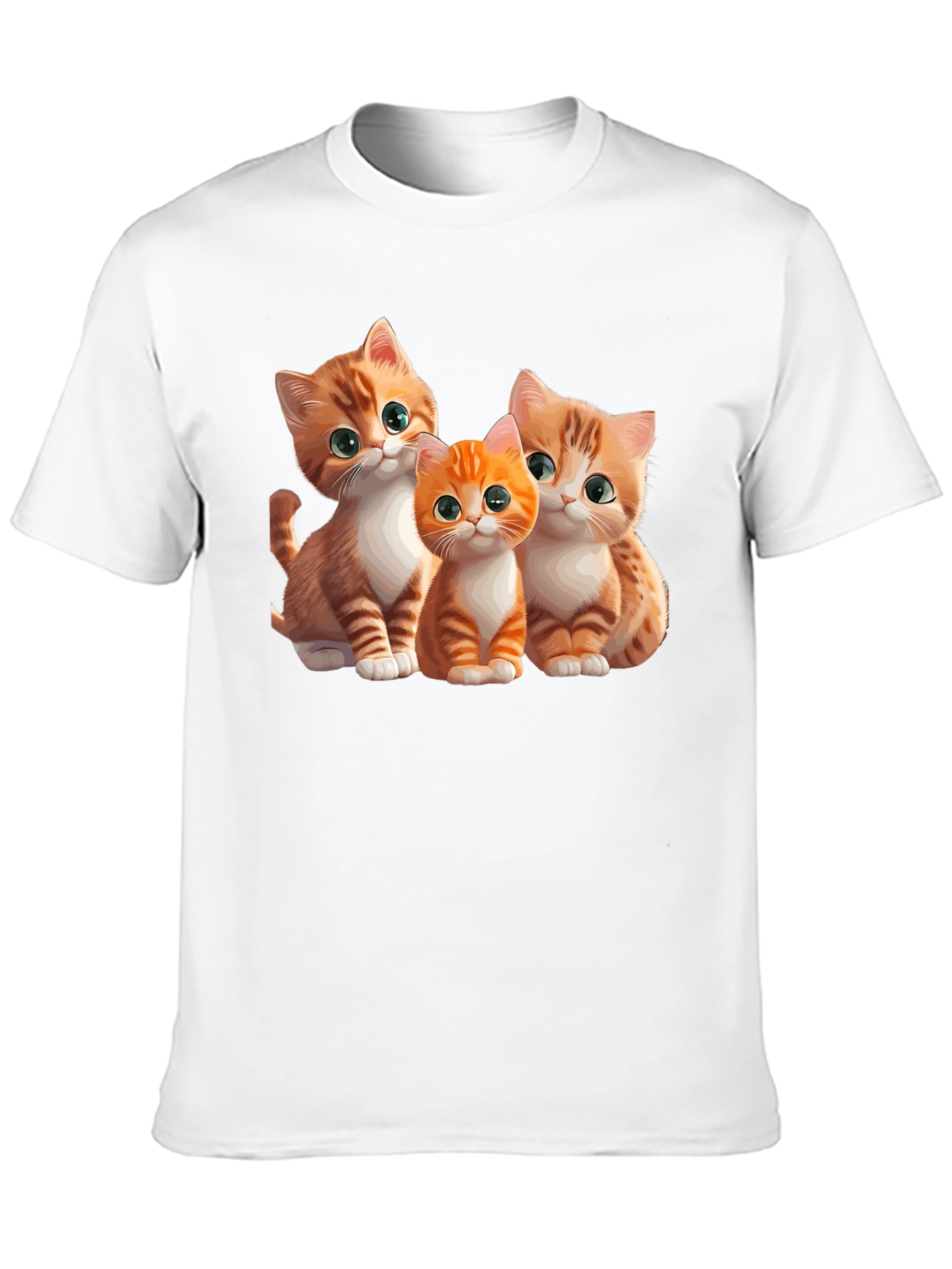 Cute Kitten Trio Black T-Shirt