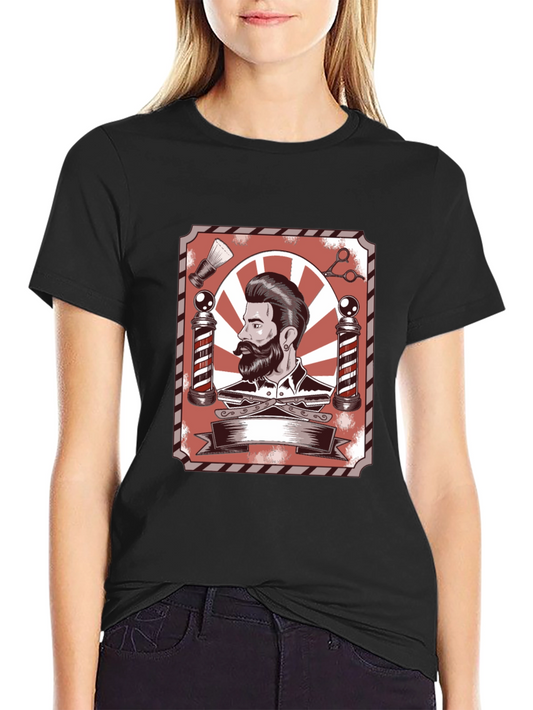 Barber Shop Style Graphic T-Shirt