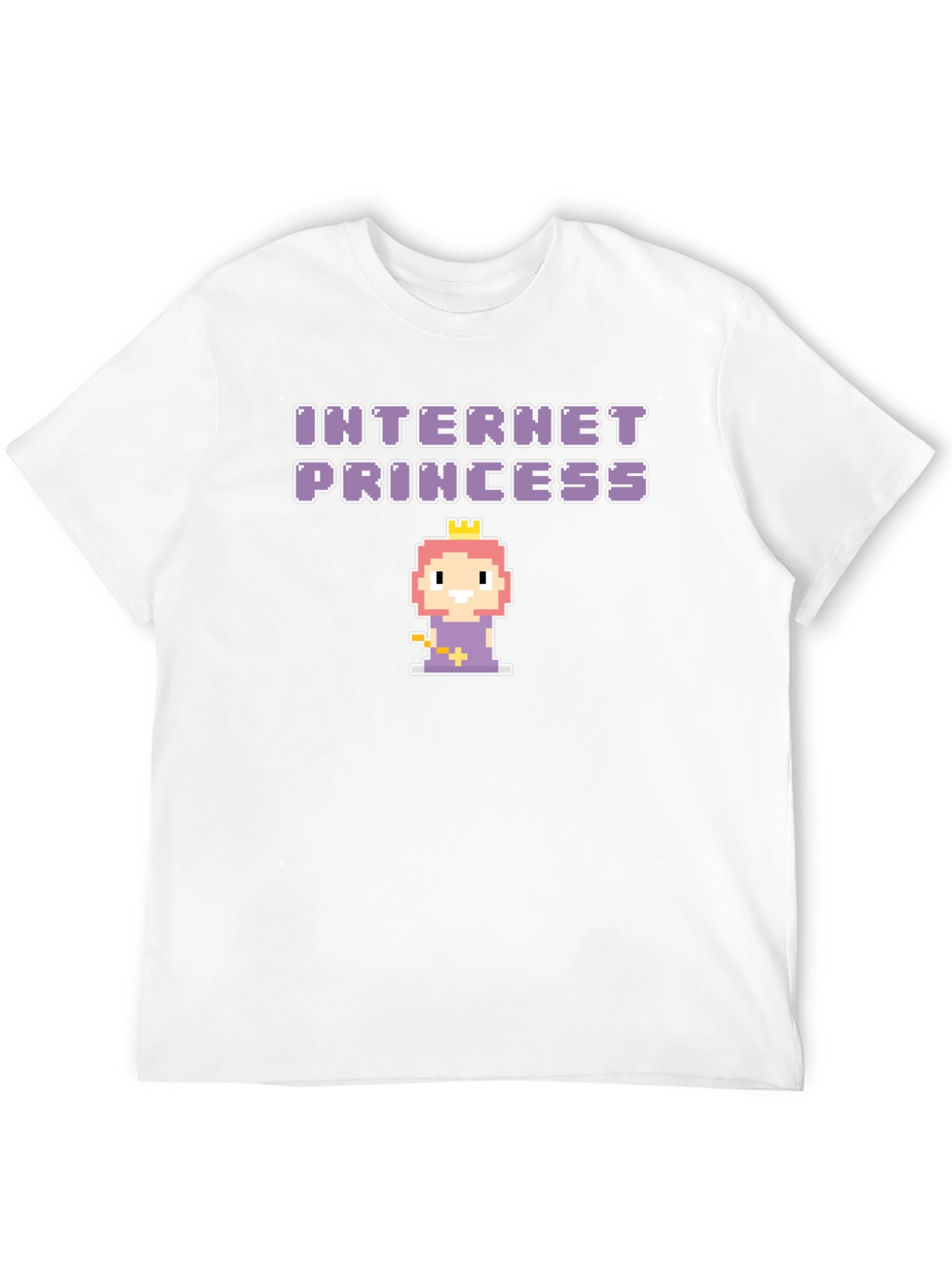 Internet Princess Black T-Shirt - Pixel Art Graphic Tee