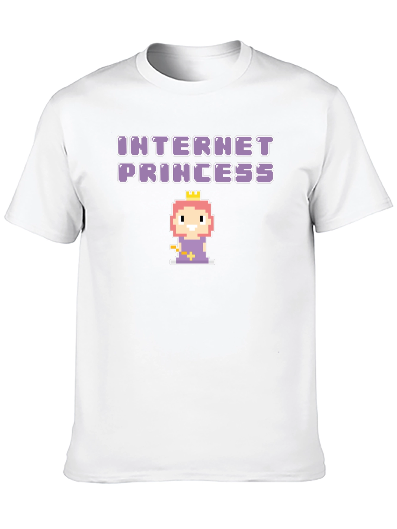 Internet Princess Black T-Shirt - Pixel Art Graphic Tee