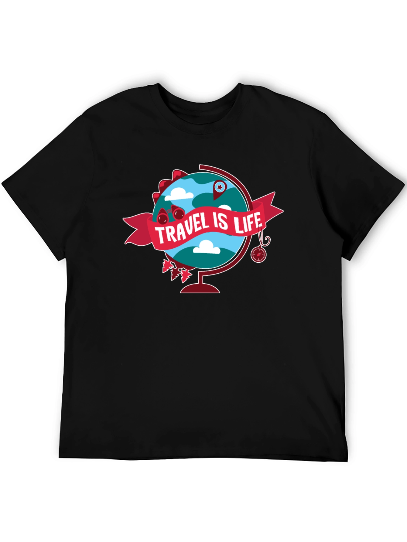 Travel is Life Globe Graphic Tee