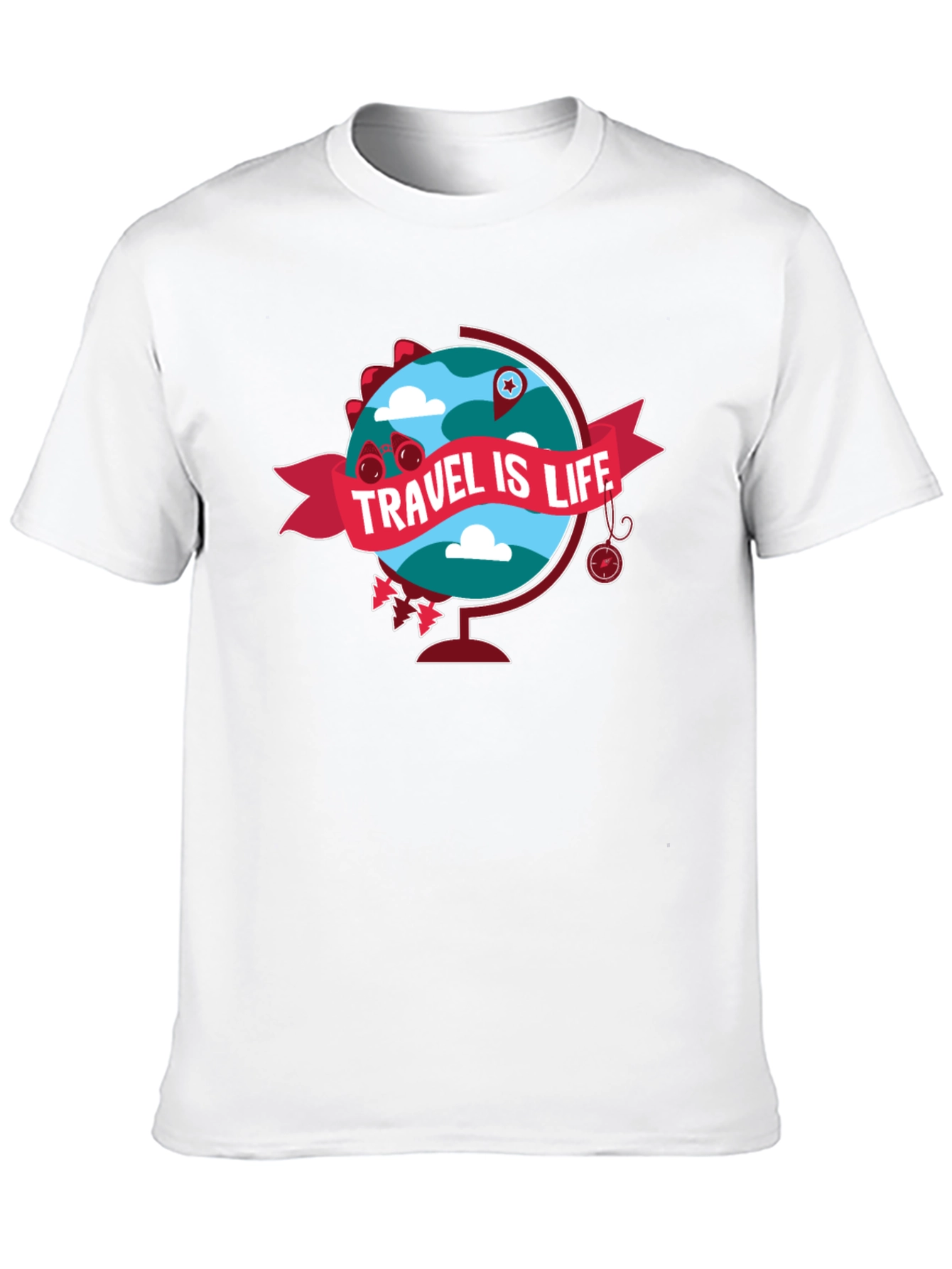 Travel is Life Globe Graphic Tee