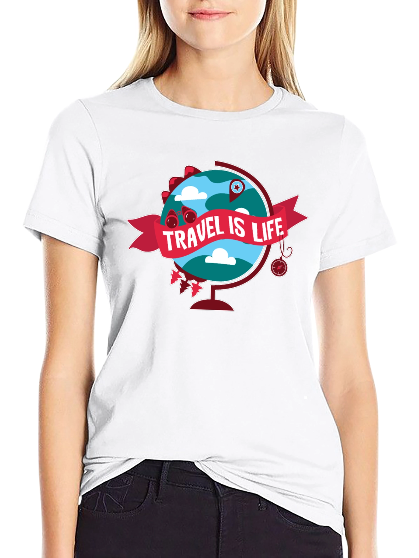 Travel is Life Globe Graphic Tee