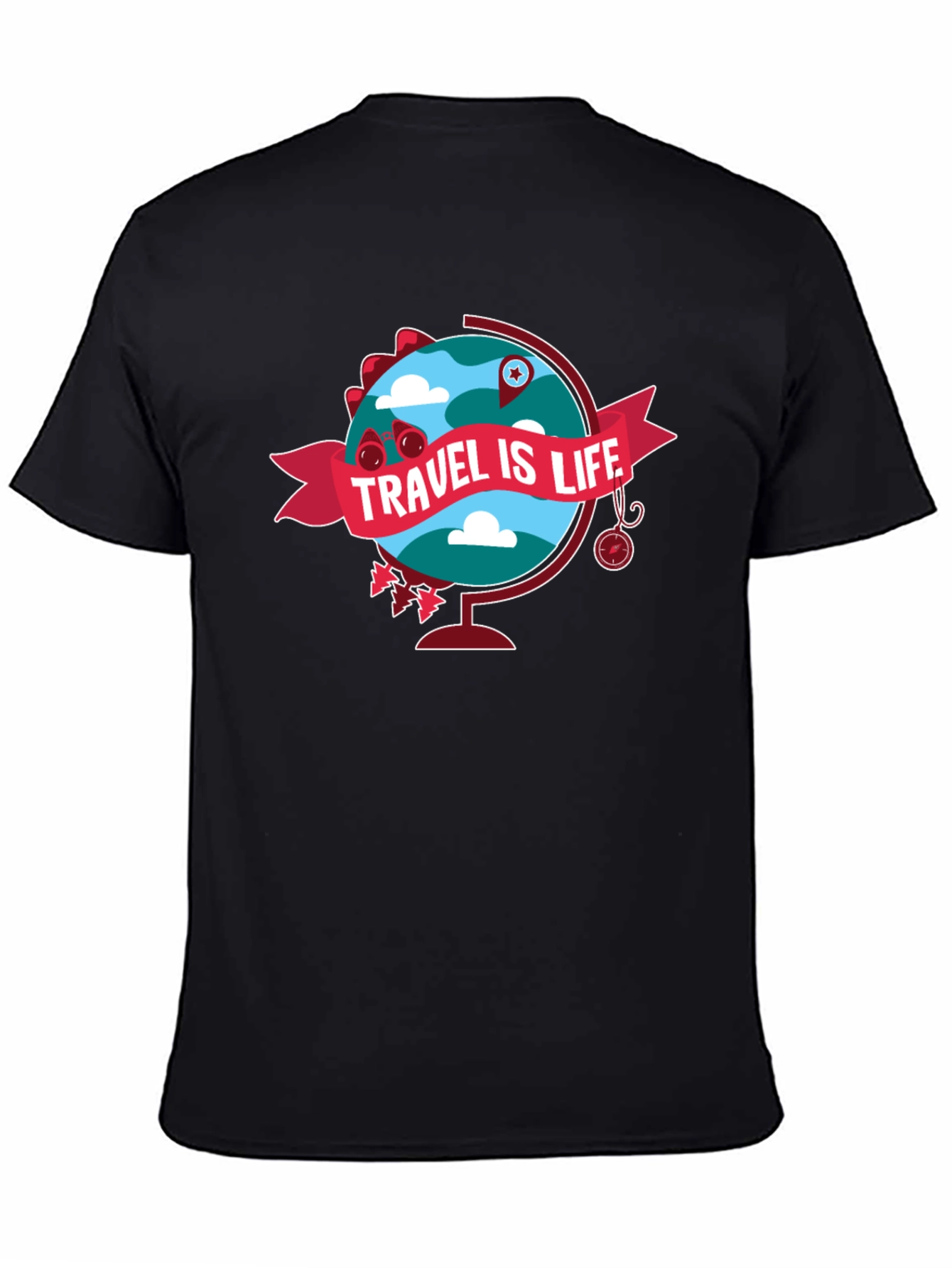 Travel is Life Globe Graphic Tee
