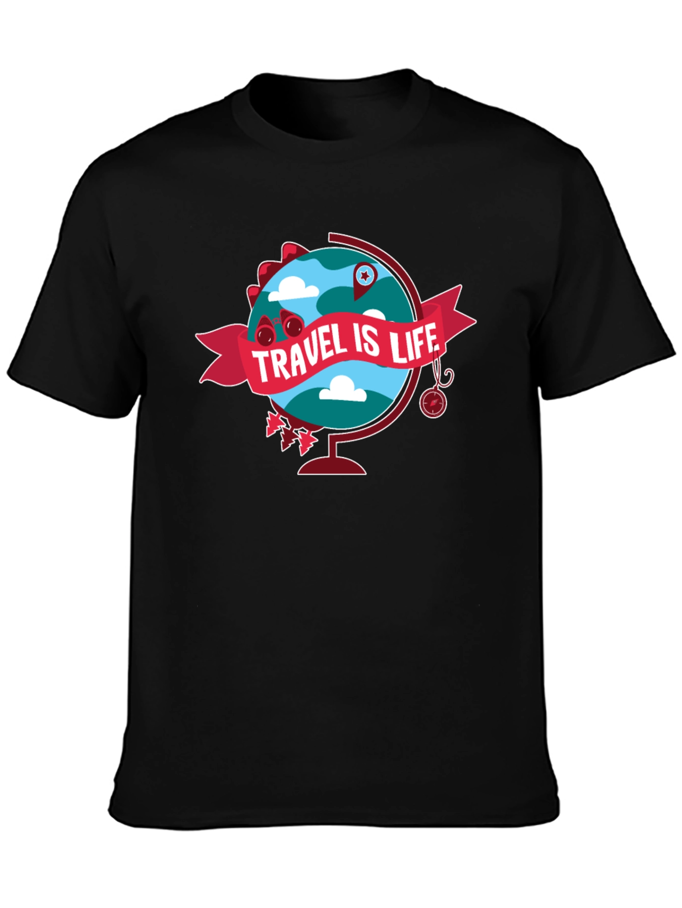 Travel is Life Globe Graphic Tee
