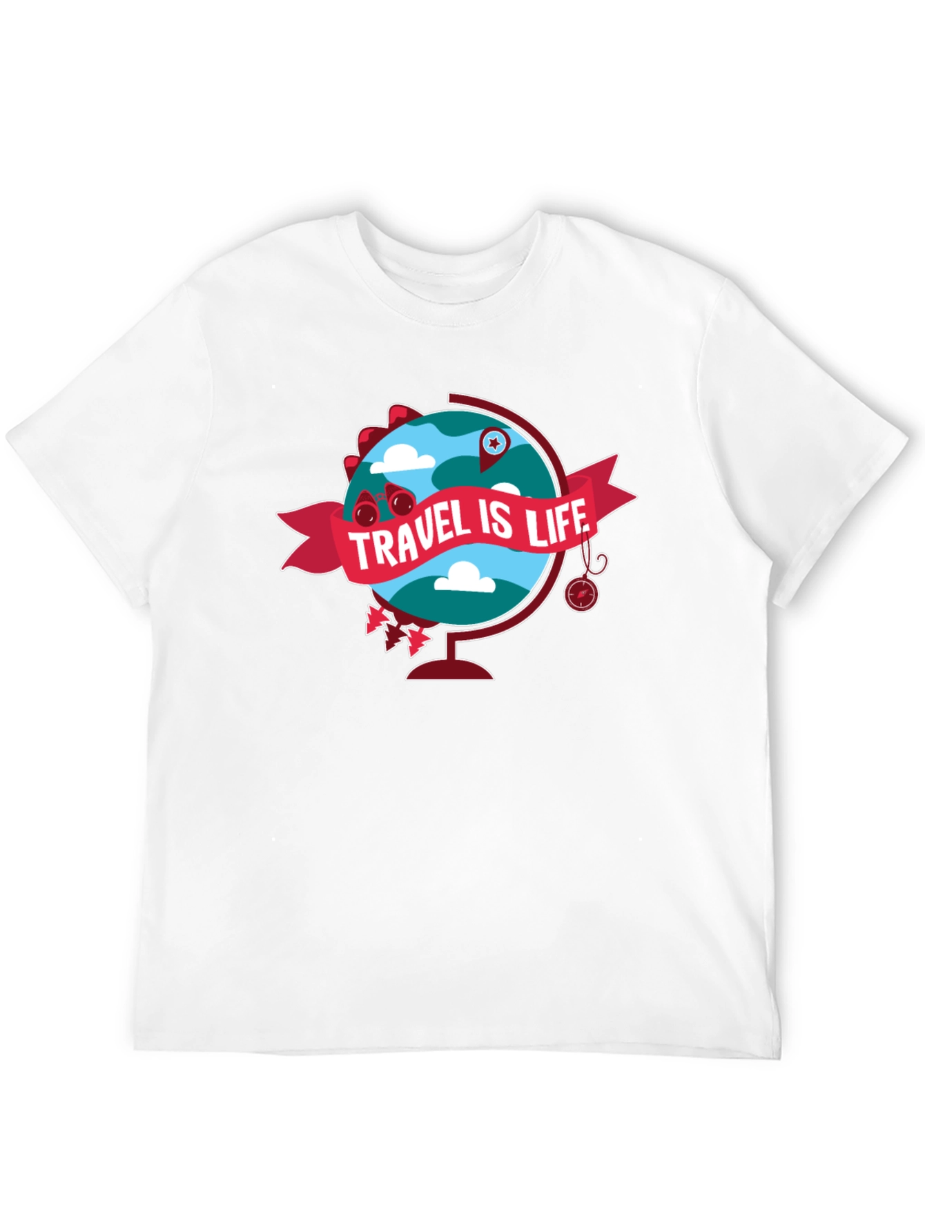 Travel is Life Globe Graphic Tee